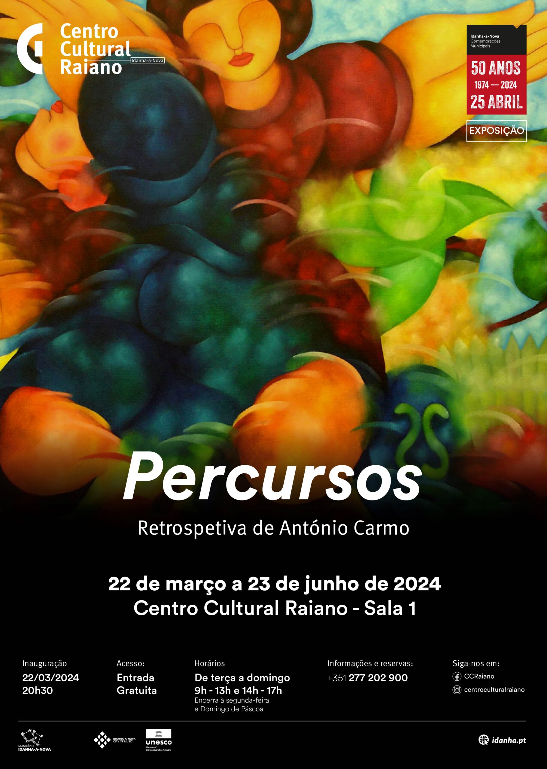 Capa Oficial do Evento Percursos - Retrospetiva de António Carmo