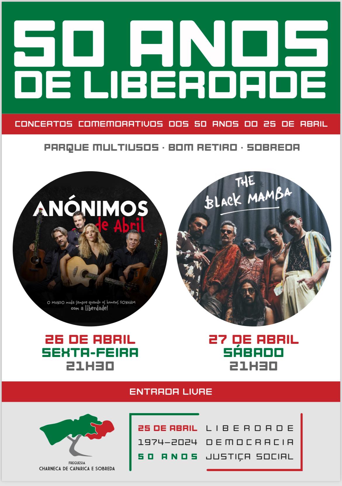 Capa Oficial do Evento ANÓNIMOS DE ABRIL NA SOBREDA DE CAPARICA