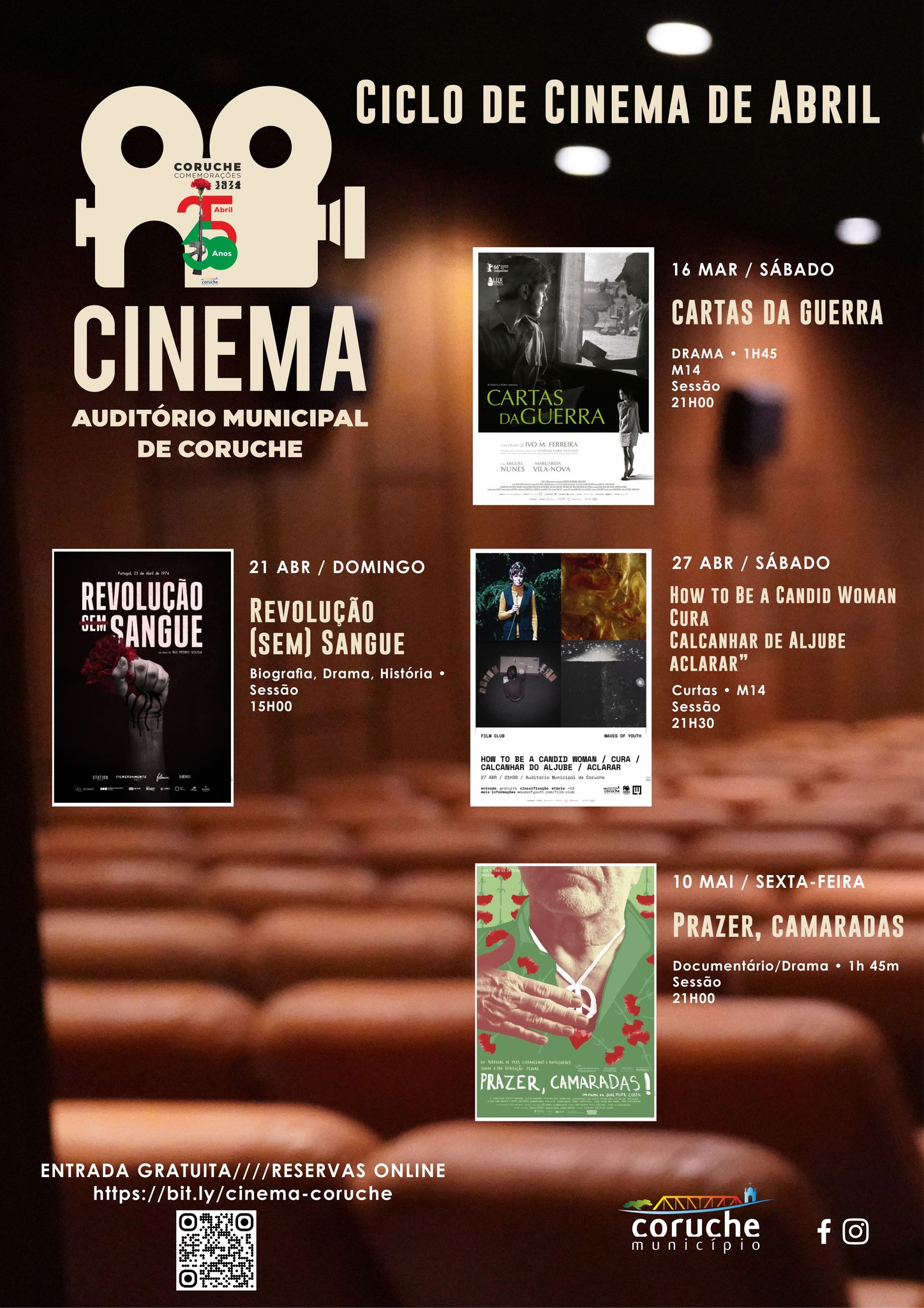 Capa do Evento Ciclo de Cinema de Abril - Os filmes que Abril abriu
