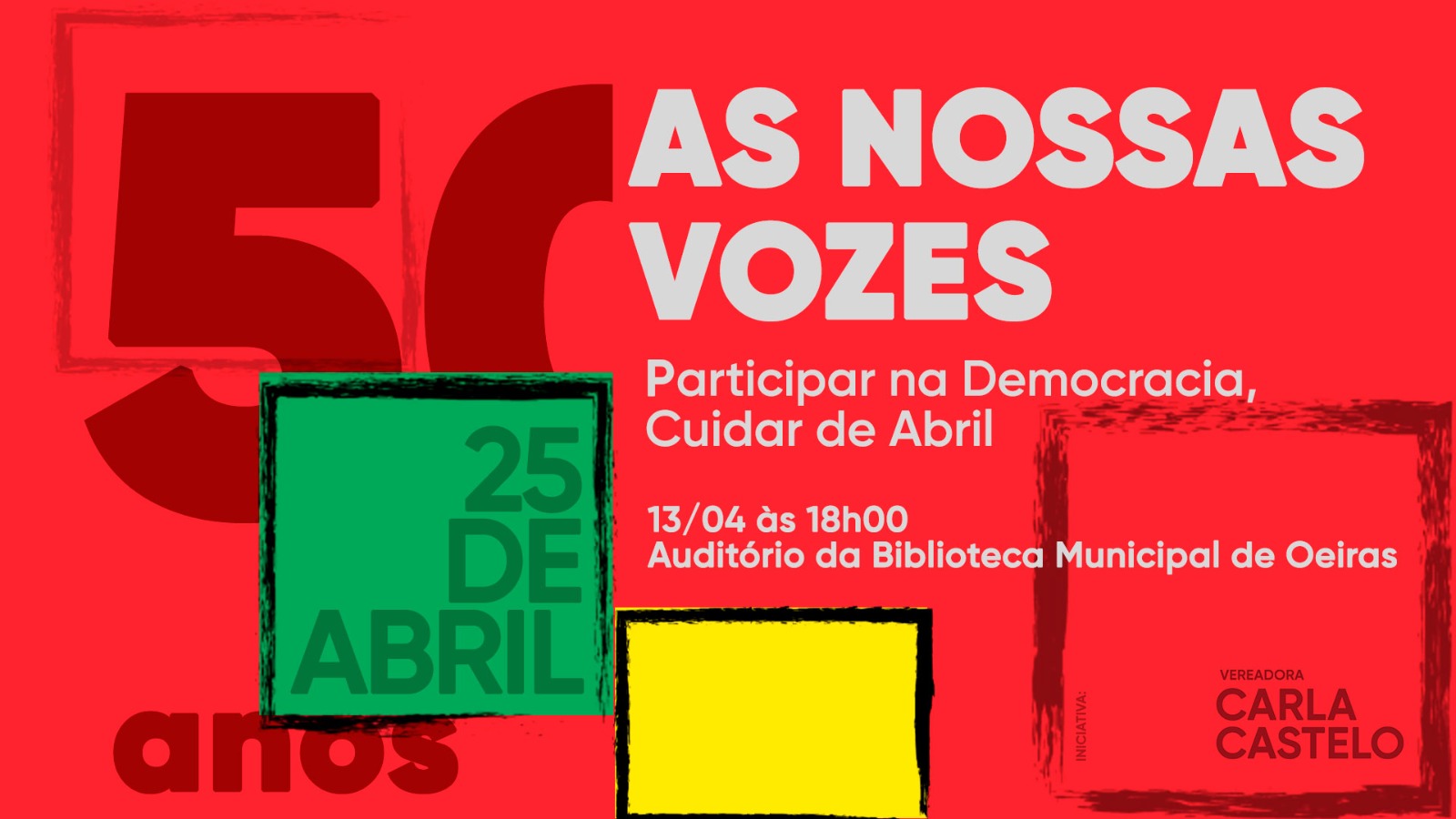 Capa do Evento AS NOSSAS VOZES - Participar na Democracia, Cuidar de Abril