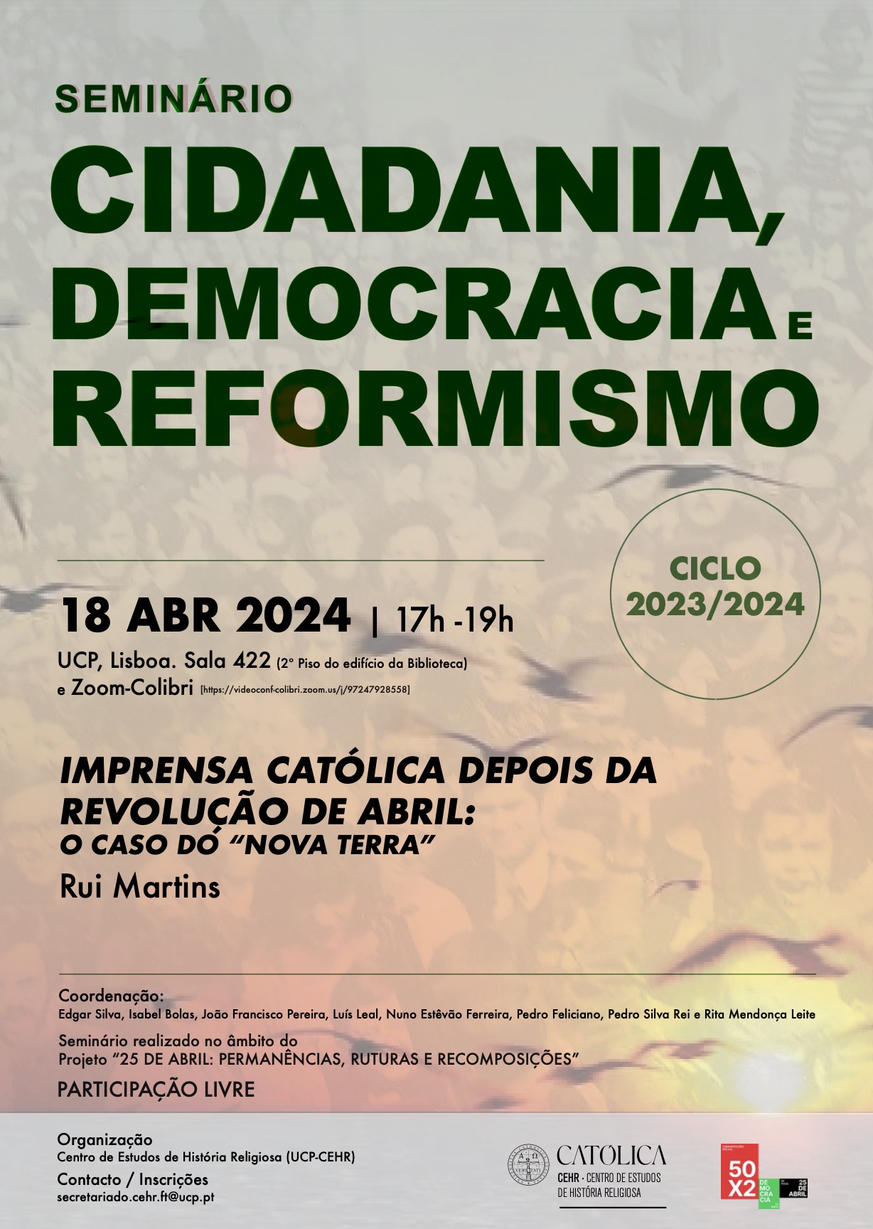 Capa Oficial do Evento Seminário «Cidadania, democracia e reformismo»