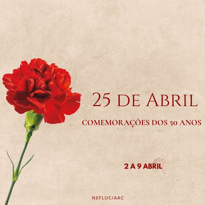 Capa do Evento 50 anos da Revolução. 50 anos de Democracia. 50 Anos de Abril.