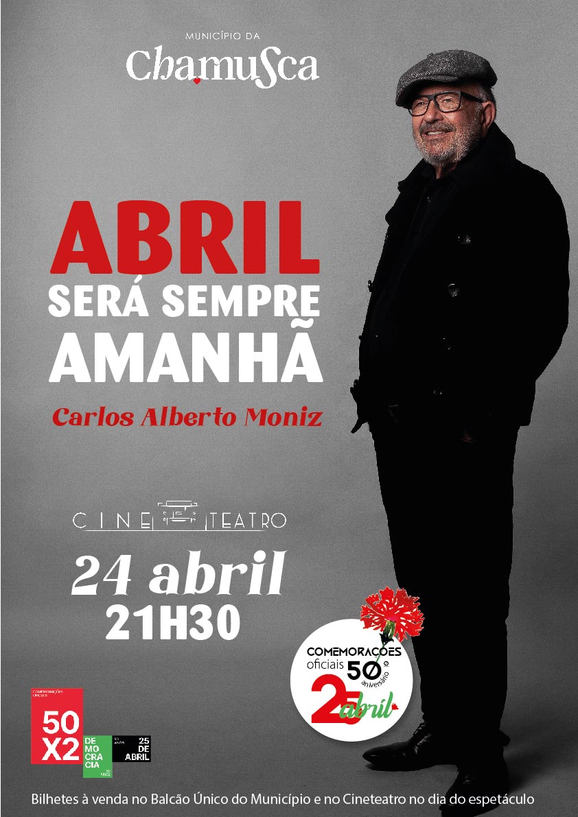Capa do Evento Abril será sempre amanhã - Carlos Alberto Moniz