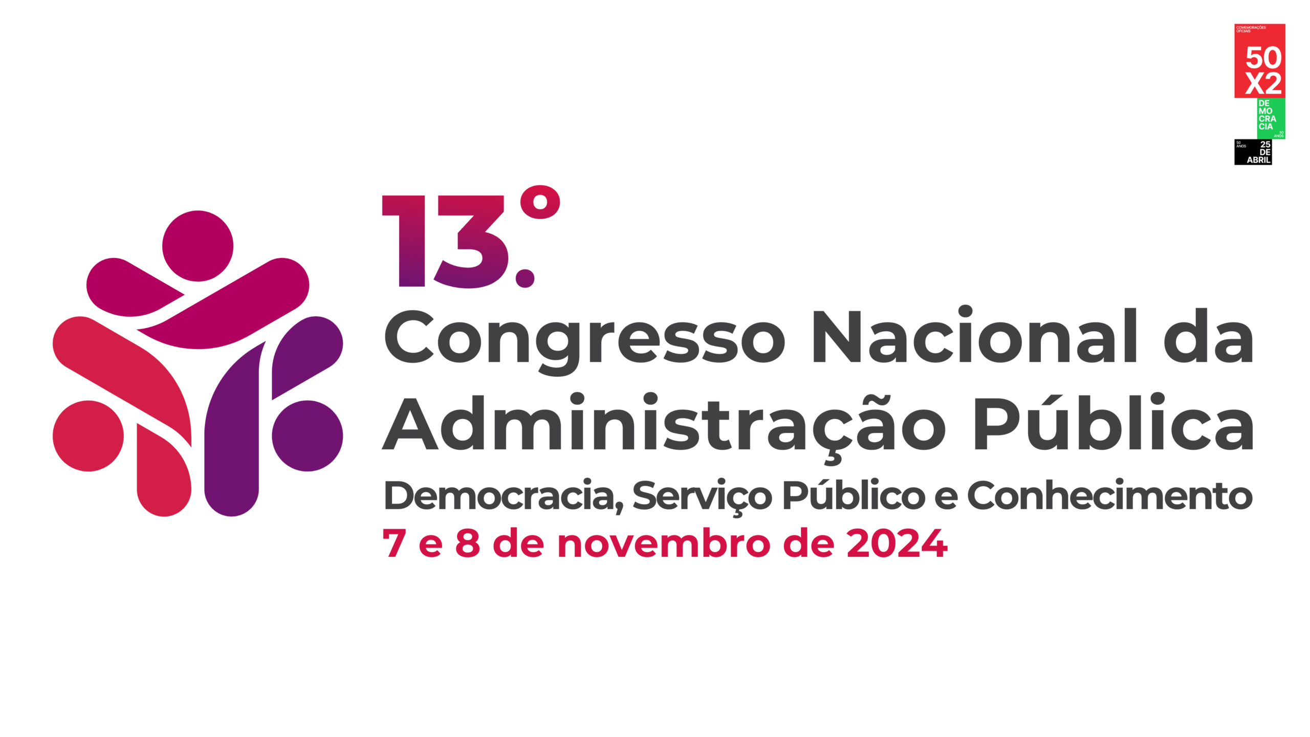 Capa Oficial do Evento 13.º Congresso Nacional da Administração Pública