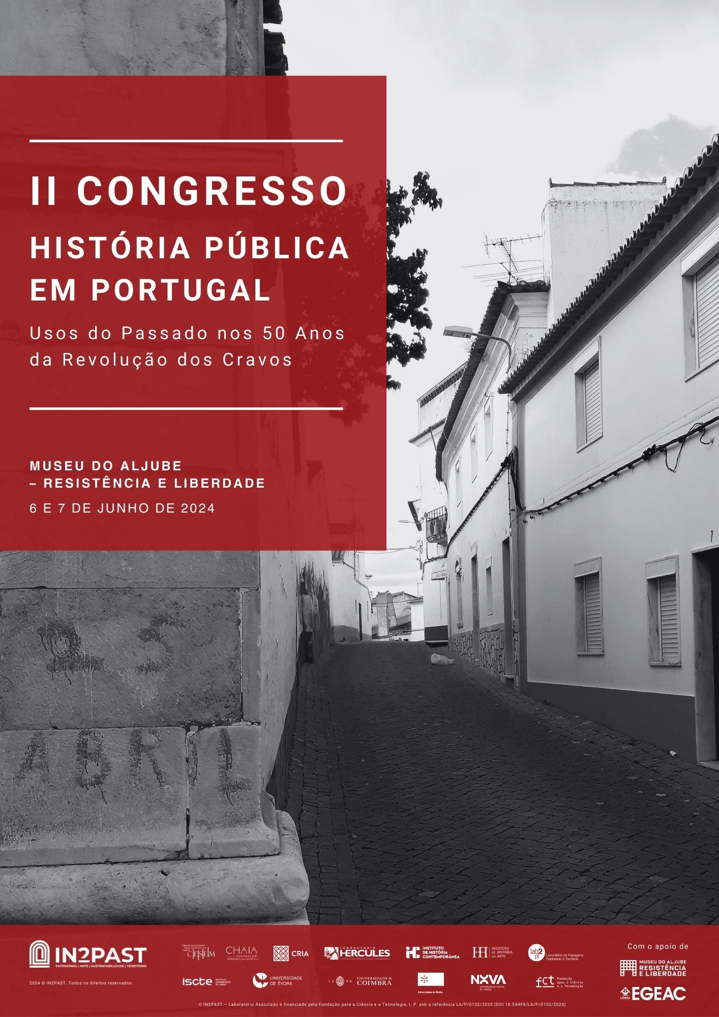 Capa Oficial do Evento II Congresso de História Pública em Portugal: Usos do Passado nos 50 anos da Revolução dos Cravos