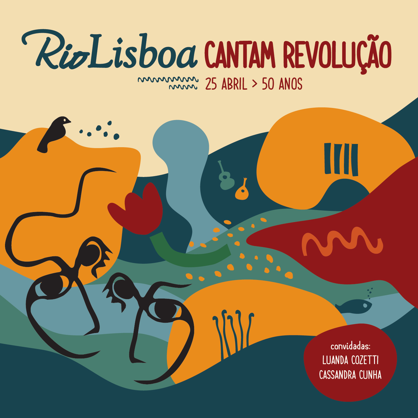 Capa Oficial do Evento Rio Lisboa Cantam Revolução