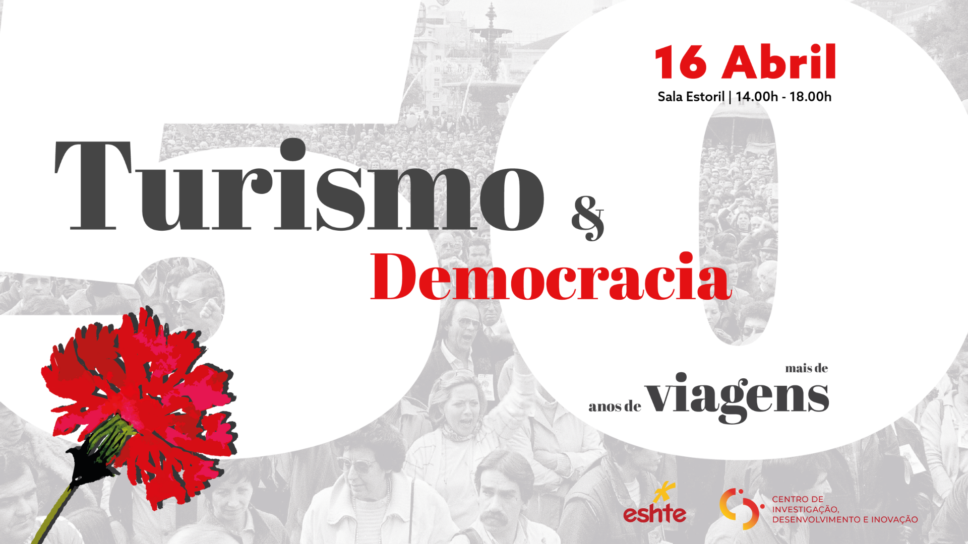 Capa do Evento Seminário Turismo e Democracia, (mais de) 50 anos de viagens