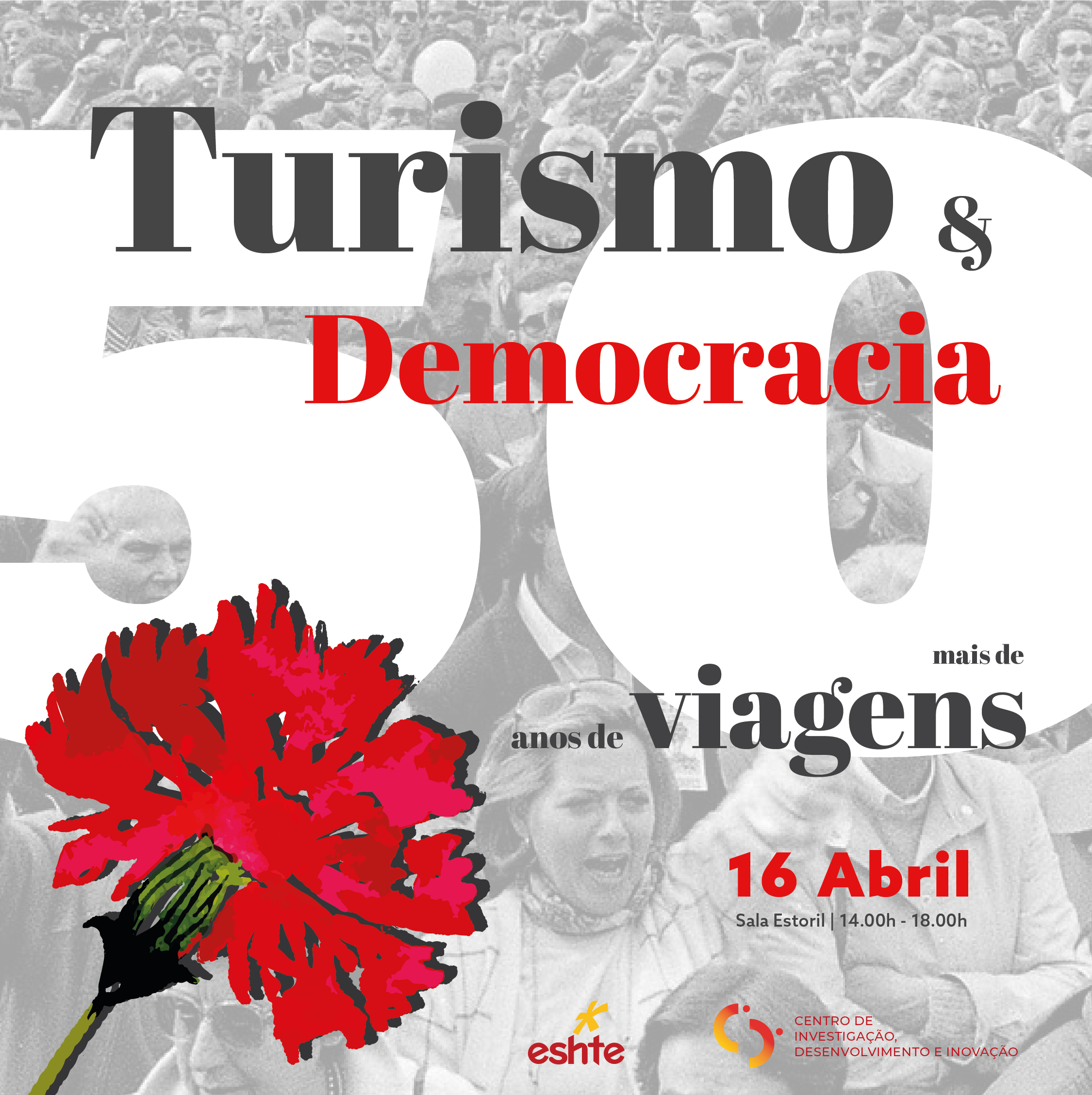 Capa Oficial do Evento Seminário Turismo e Democracia, (mais de) 50 anos de viagens