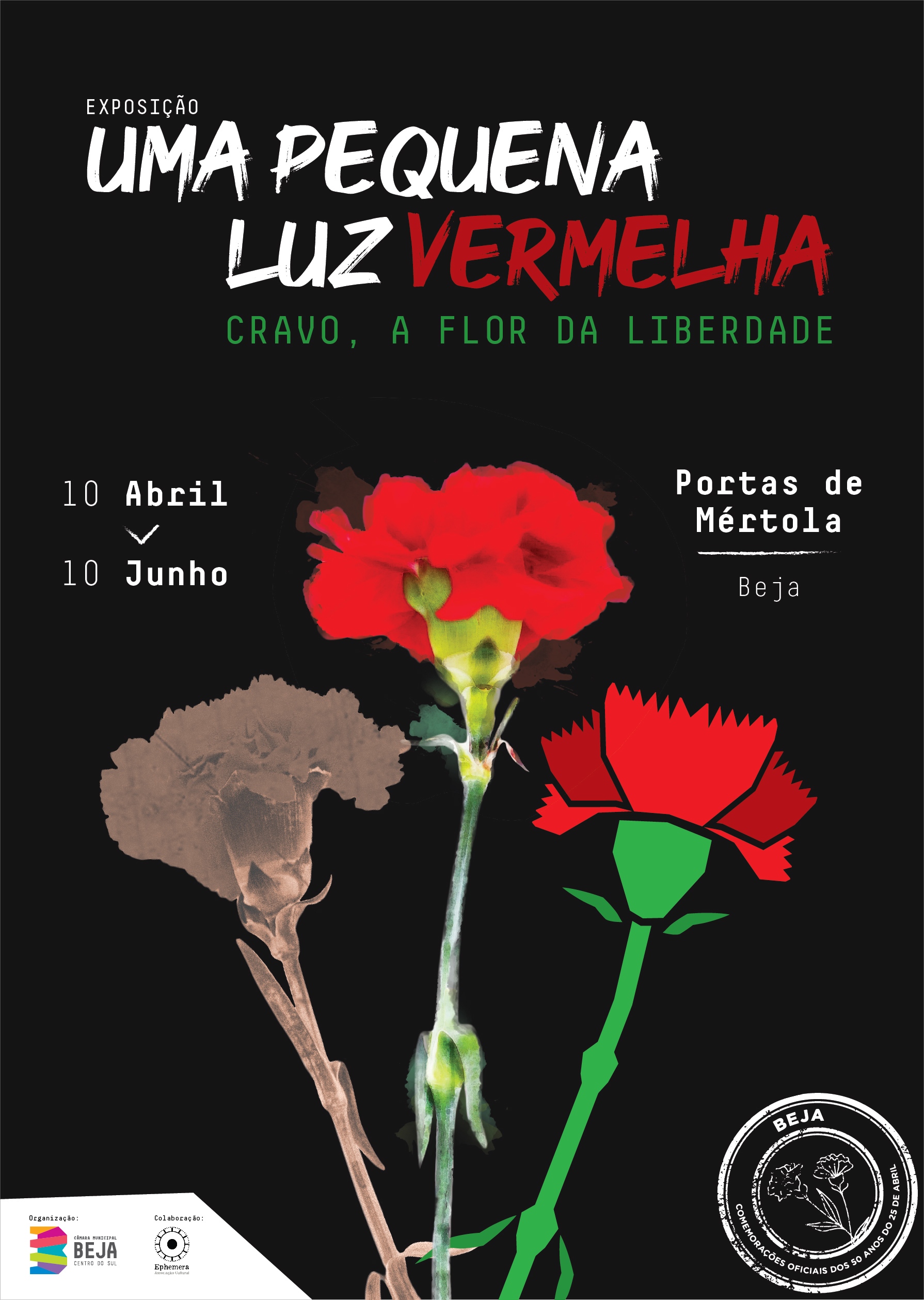 Capa Oficial do Evento Uma Pequena Luz Vermelha - Cravo, a Flor da Liberdade