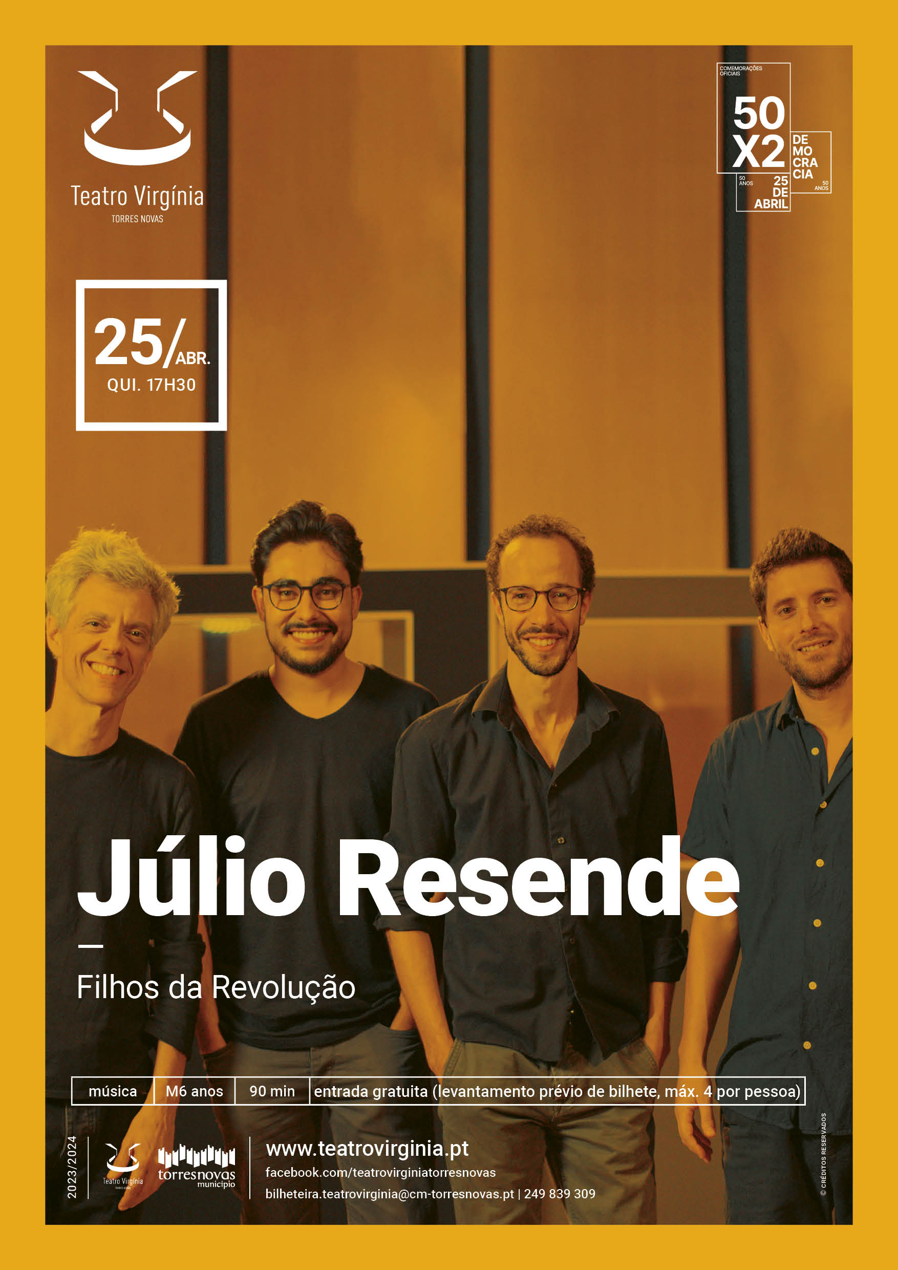 Capa Oficial do Evento Júlio Resende // Filhos da Revolução