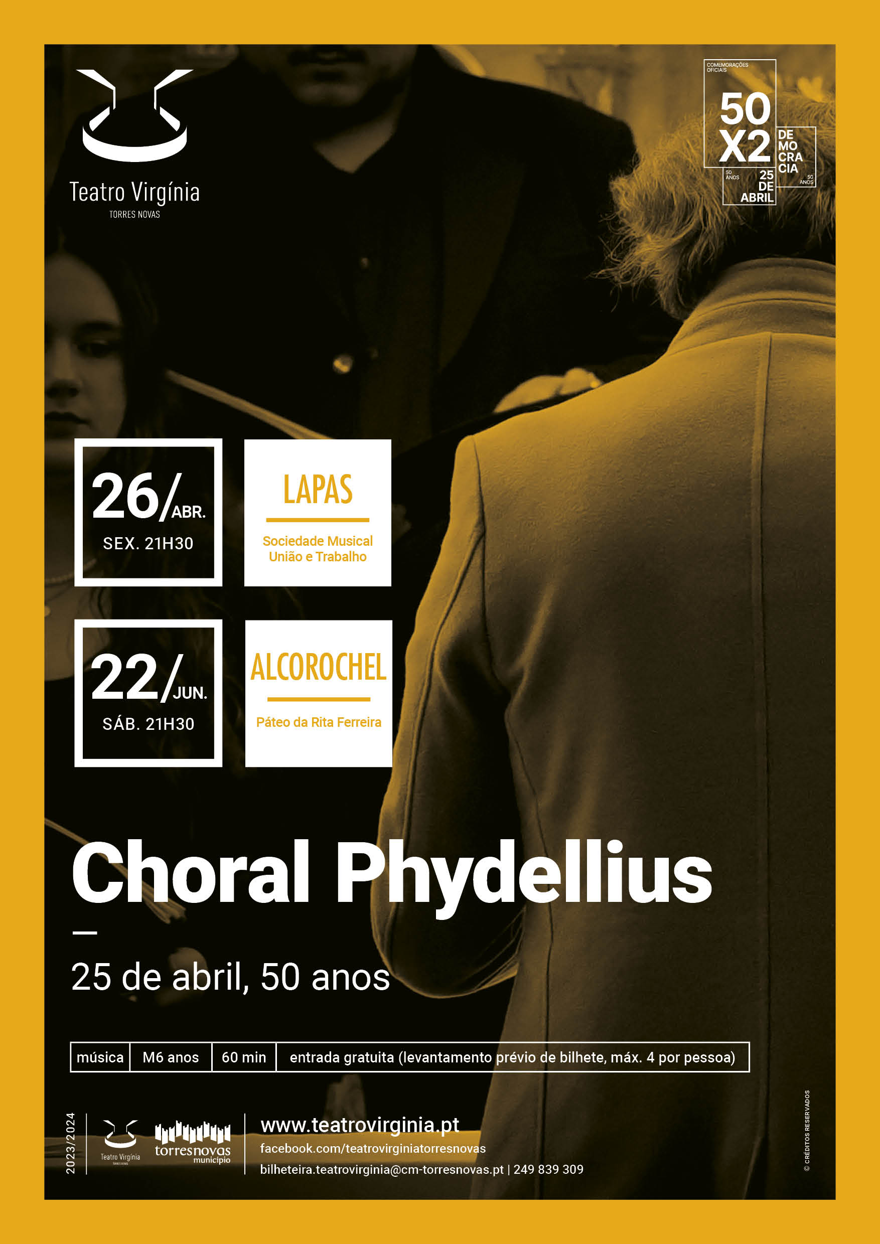 Capa Oficial do Evento Choral Phydellius // 25 de abril, 50 anos