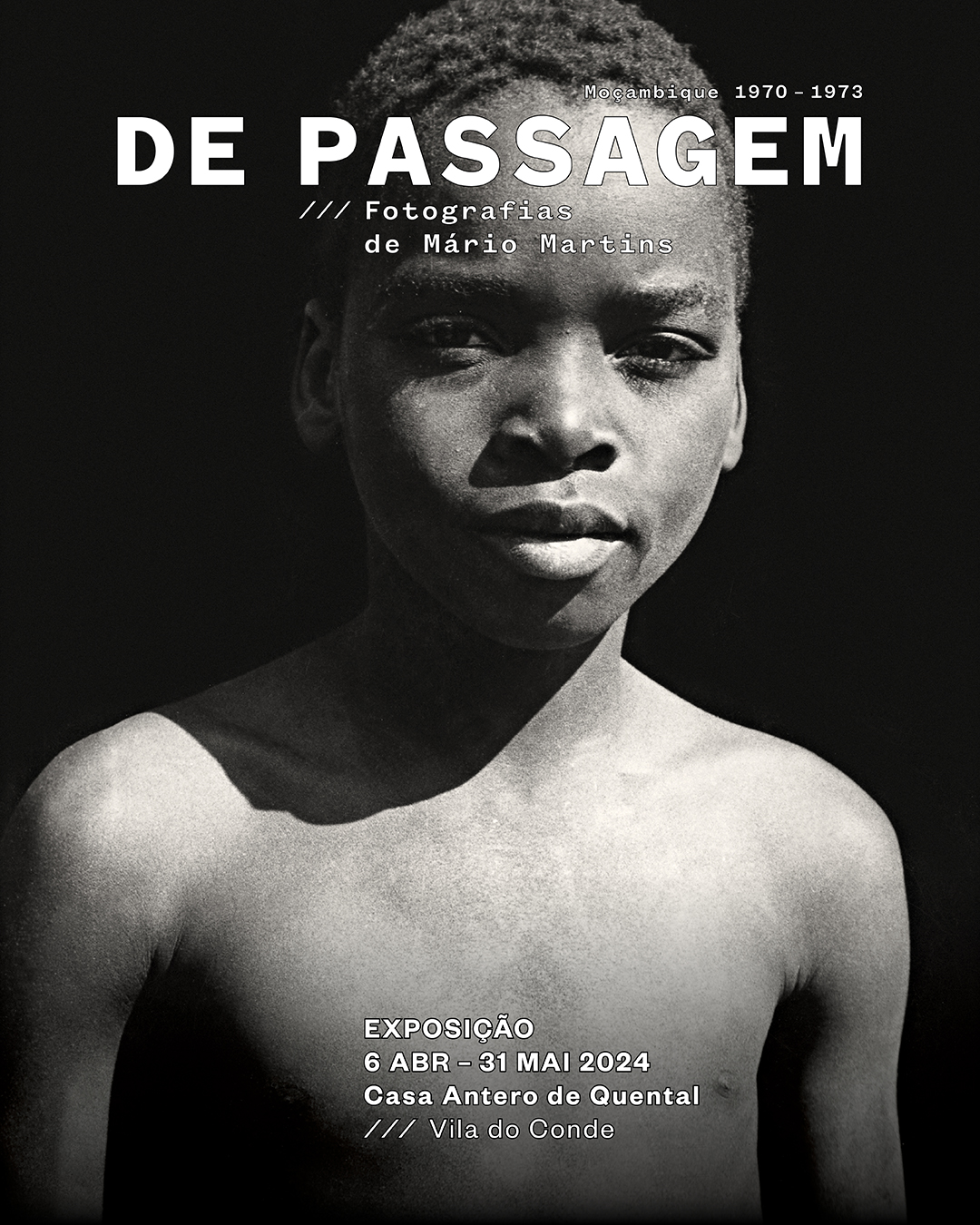 Capa Oficial do Evento De Passagem – Moçambique 1970–1973, fotografias de Mário Martins