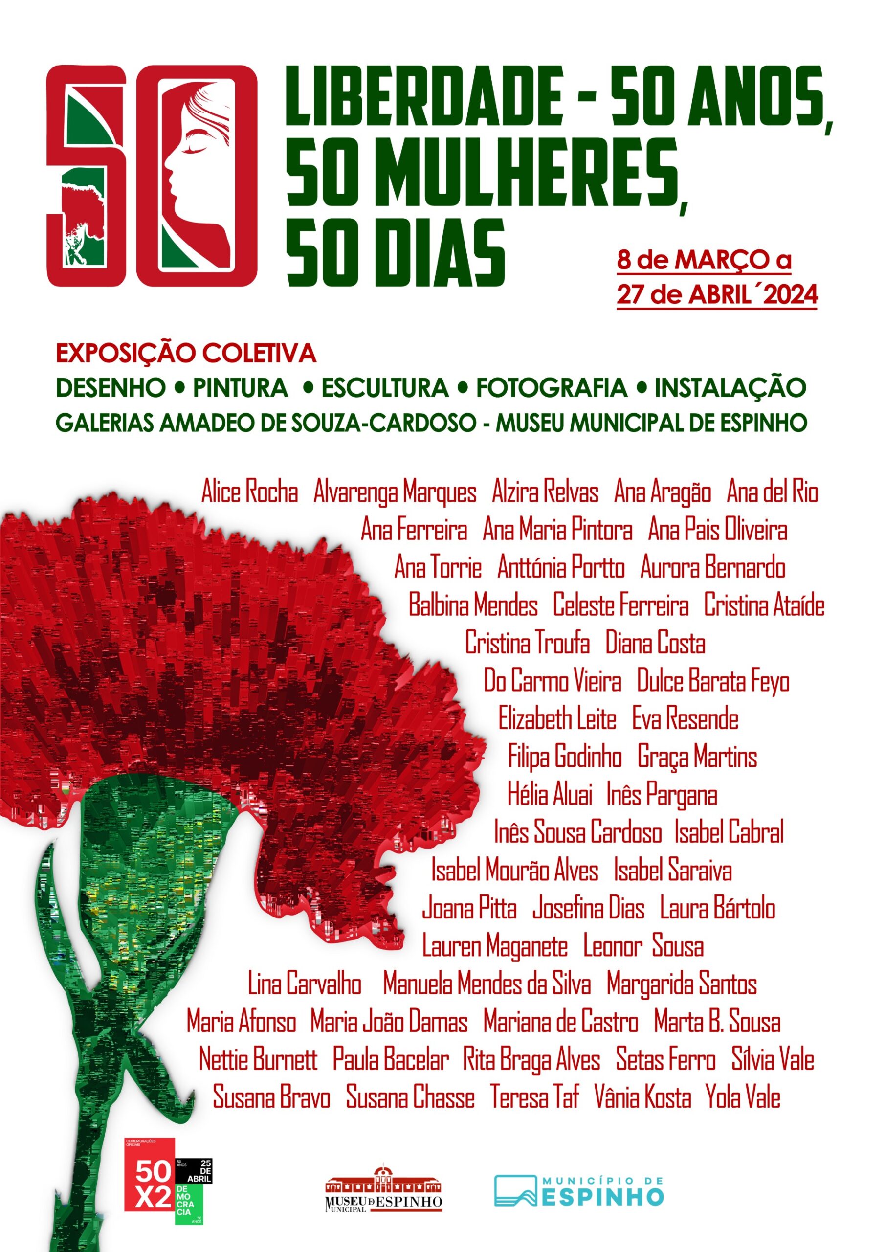 Capa Oficial do Evento Liberdade - 50 Anos, 50 Mulheres, 50 Dias 