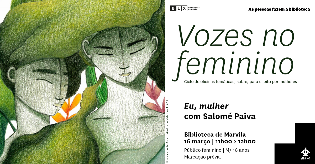 Capa do Evento Vozes no Feminino: “Eu, mulher” com Salomé Paiva