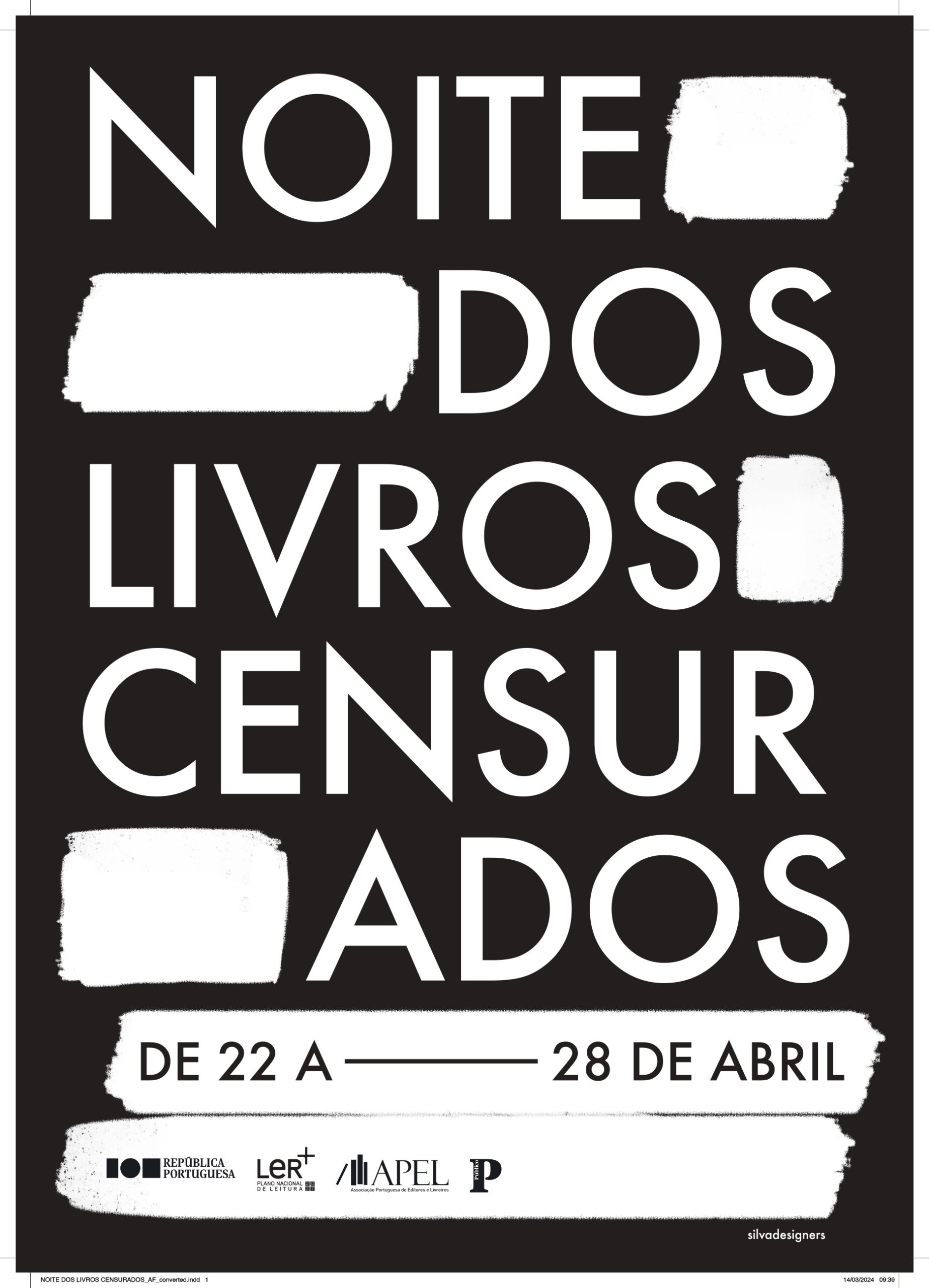 Capa Oficial do Evento Noite dos livros censurados...na Biblioteca de Peniche