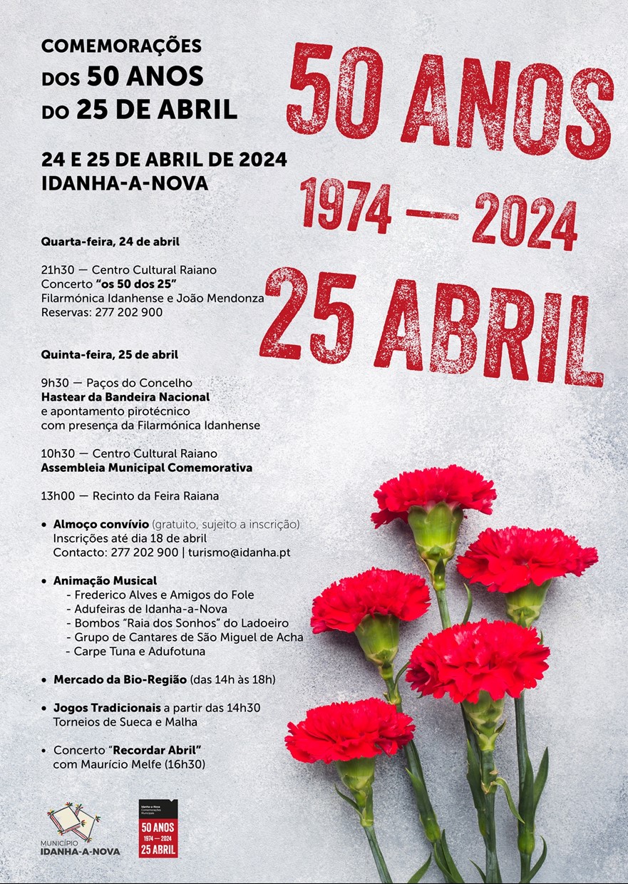 Capa do Evento Comemoração dos 50 Anos do 25 de Abril