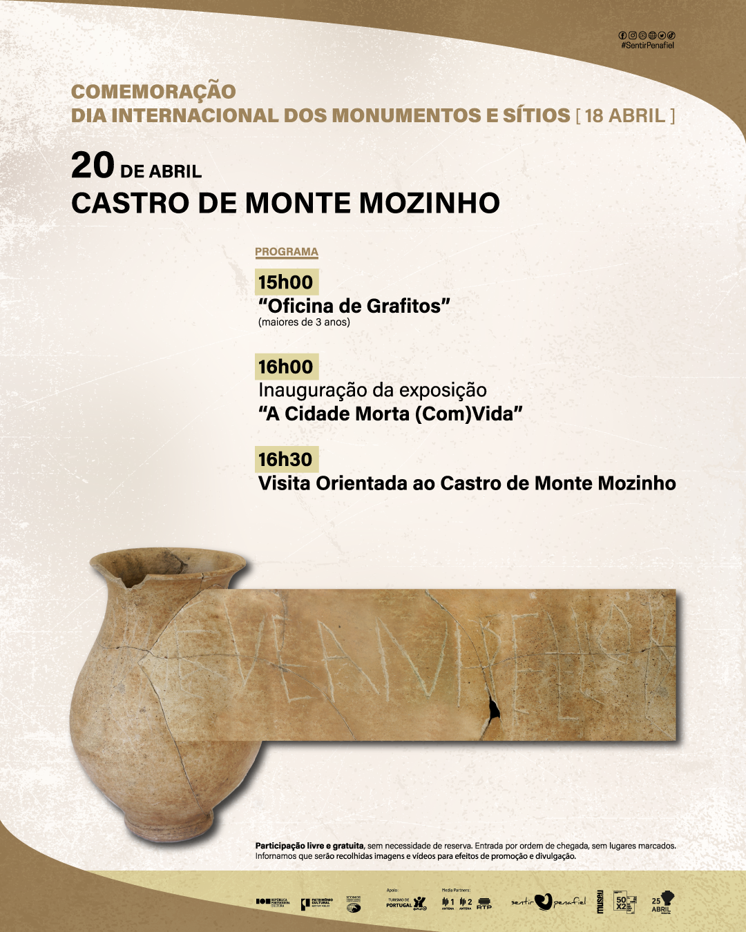 Capa Oficial do Evento Comemoração do Dia Internacional dos Monumentos e Sítios [18 abril]