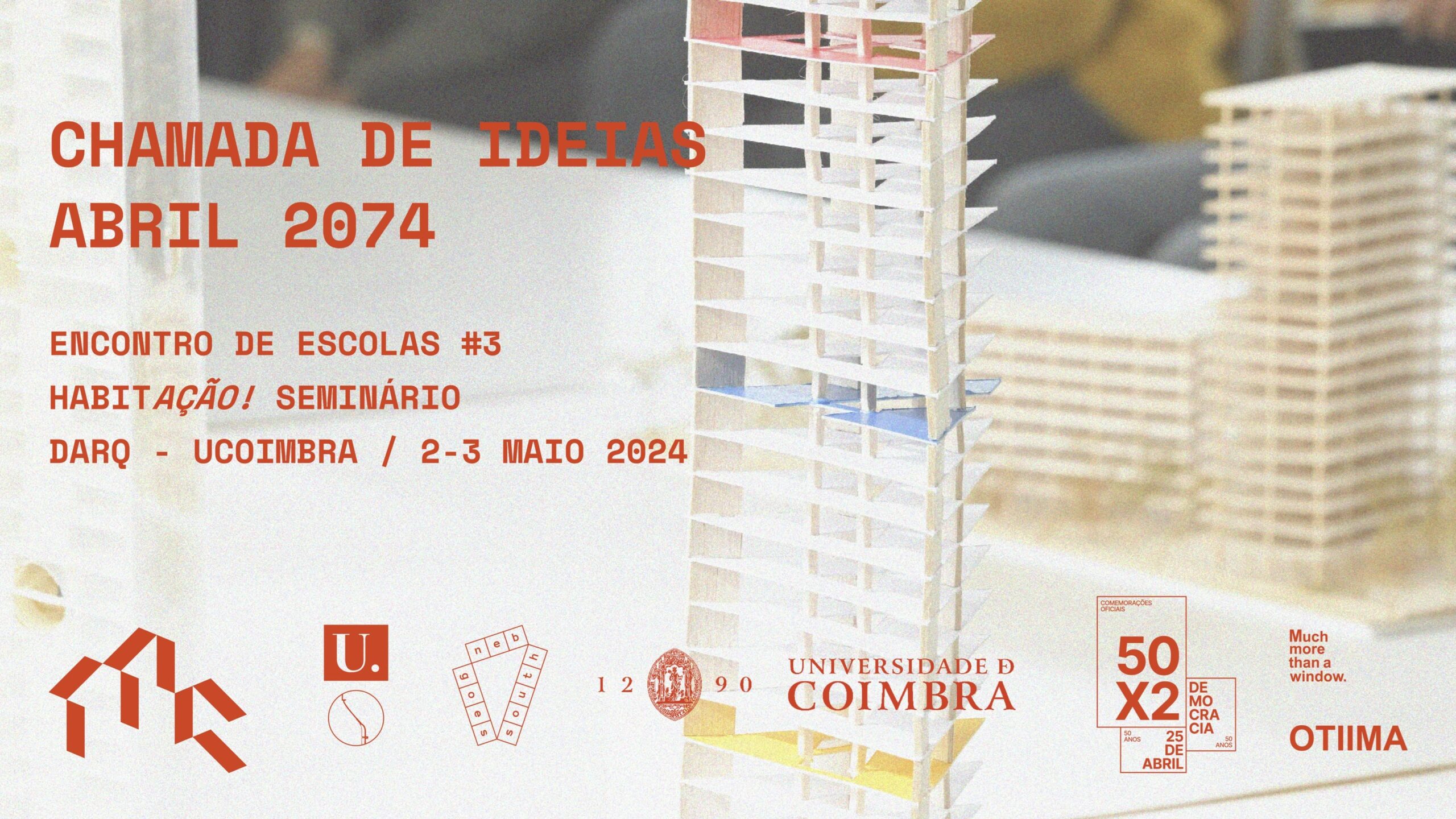 Capa do Evento Encontro Escolas #3 Chamada de Ideias - Abril 2074 / Mais do que Casas