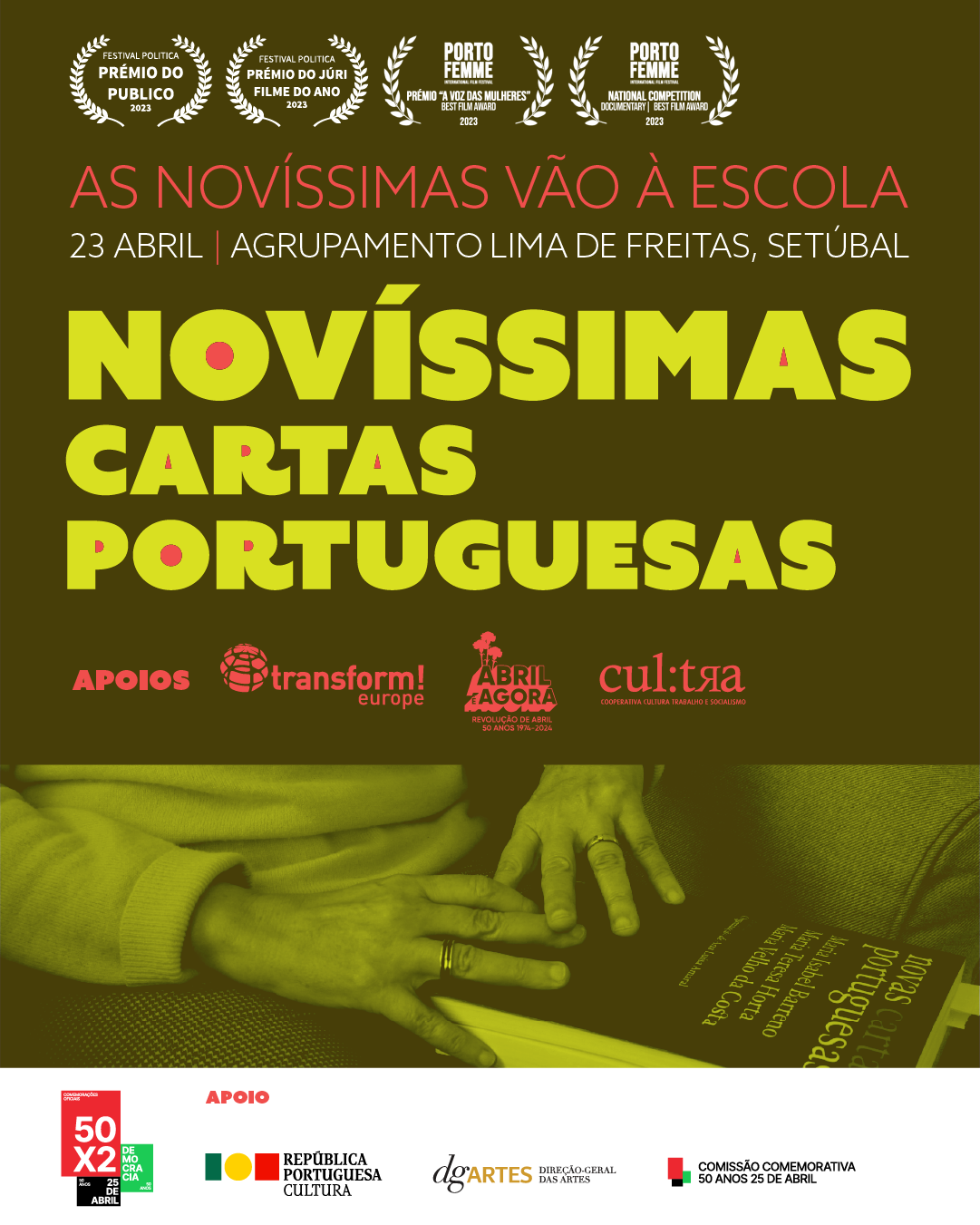 Capa do Evento Novíssimas Cartas Portuguesas - Agrupamento de Escolas Lima de Freitas, Setúbal