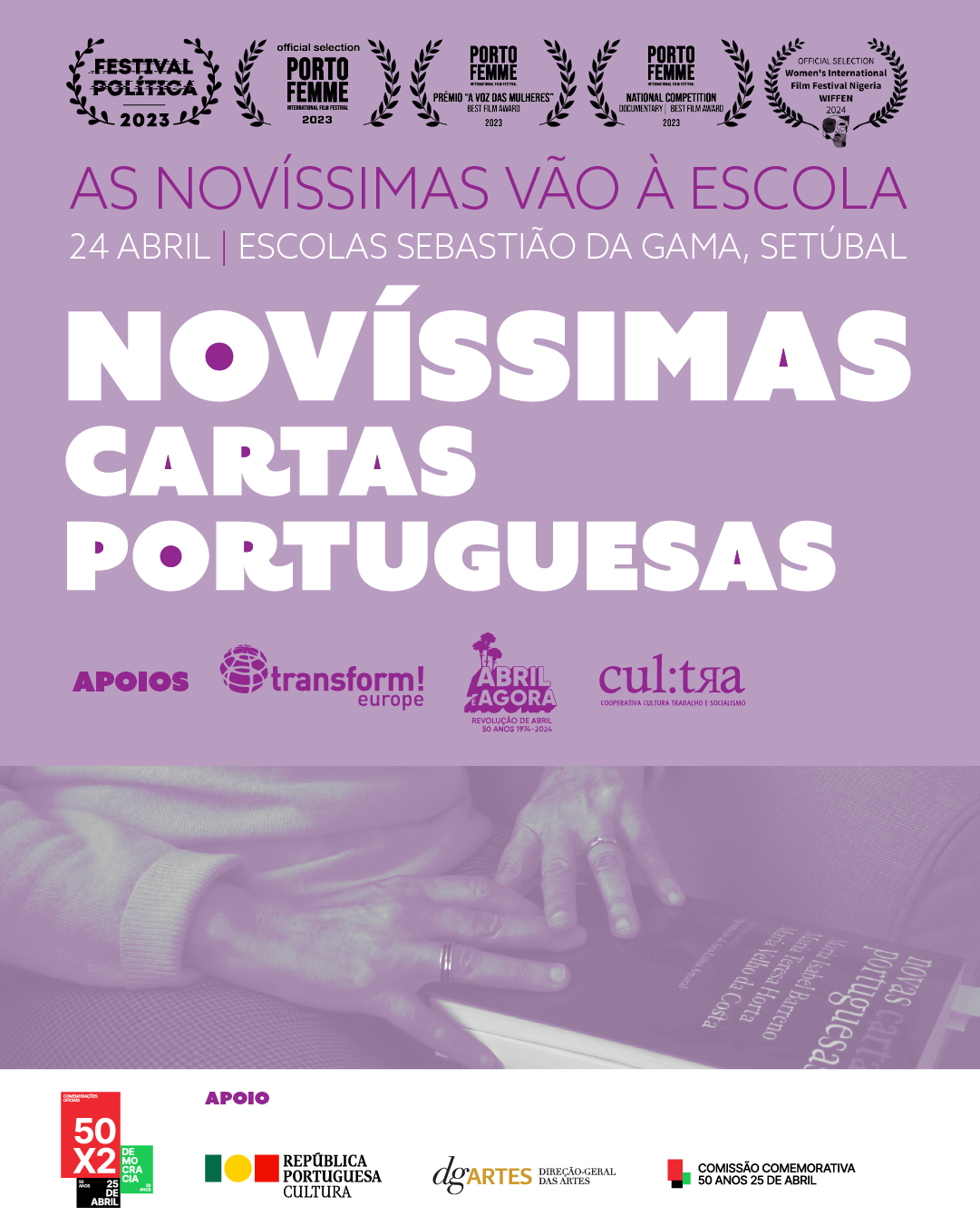 Capa do Evento Novíssimas Cartas Portuguesas - Escolas Sebastião da Gama, Setúbal