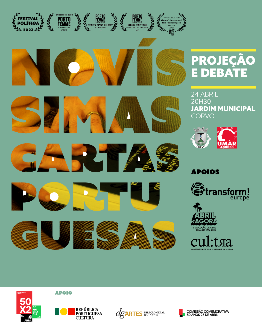 Capa do Evento Novissimas Cartas Portuguesas - Ilha do Corvo