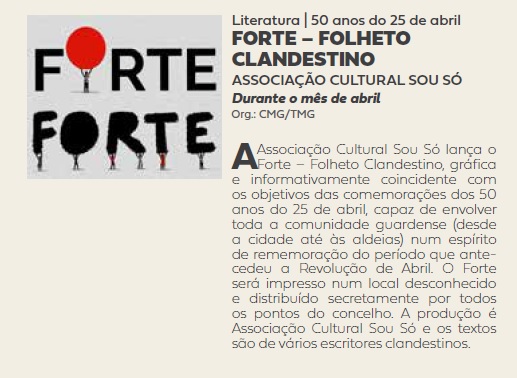 Capa Oficial do Evento Forte - Folheto Clandestino