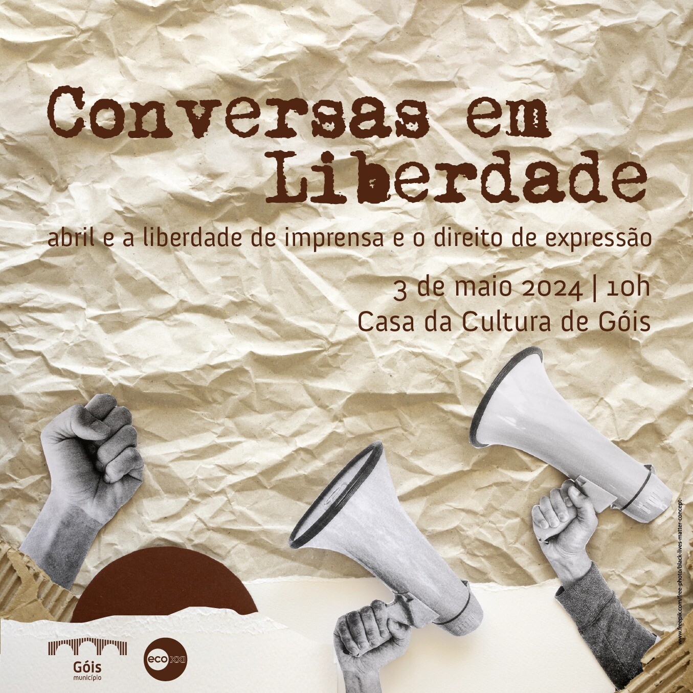Capa do Evento Conversa(s) em Liberdade: 'Abril e a Liberdade de Imprensa e o Direito de Expressão'