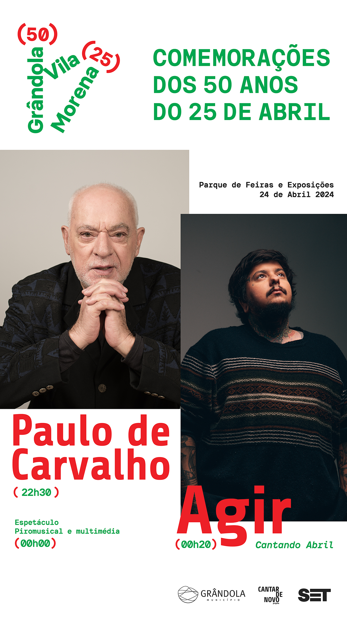 Capa do Evento Concerto - Paulo de Carvalho e Agir em Grândola