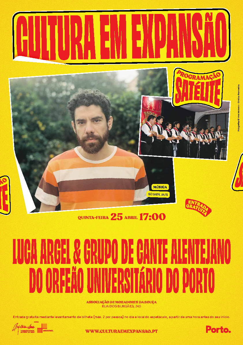 Capa Oficial do Evento Luca Argel & Grupo de Cante Alentejano do Orfeão Universitário do Porto