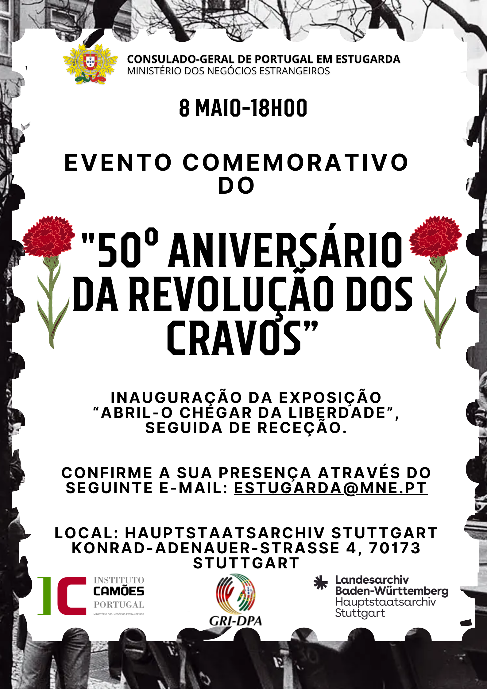 Capa do Evento Evento Comemorativo do 50° Aniversário da Revolução dos Cravos