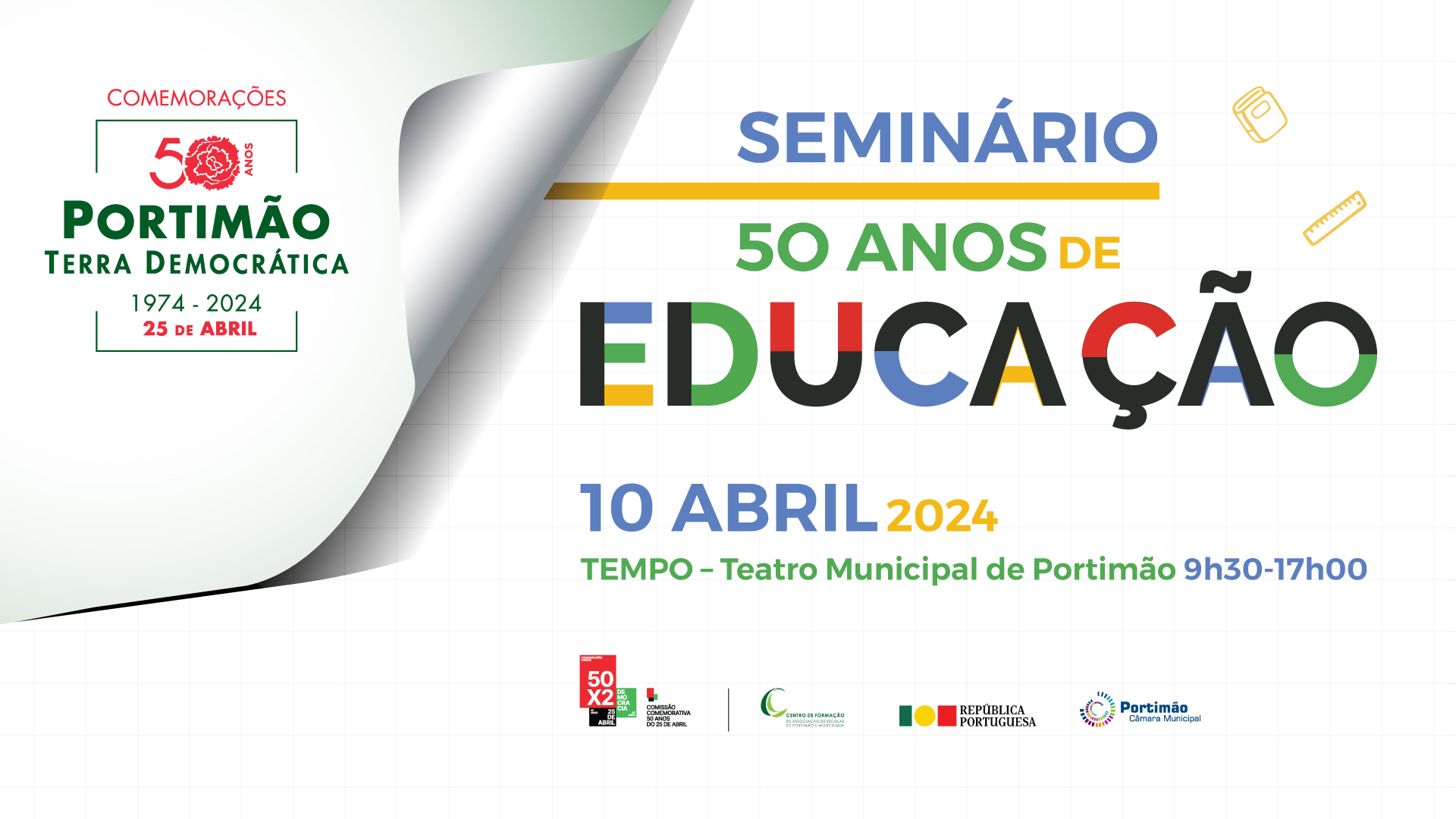 Capa do Evento Seminário 50 Anos de Educação 