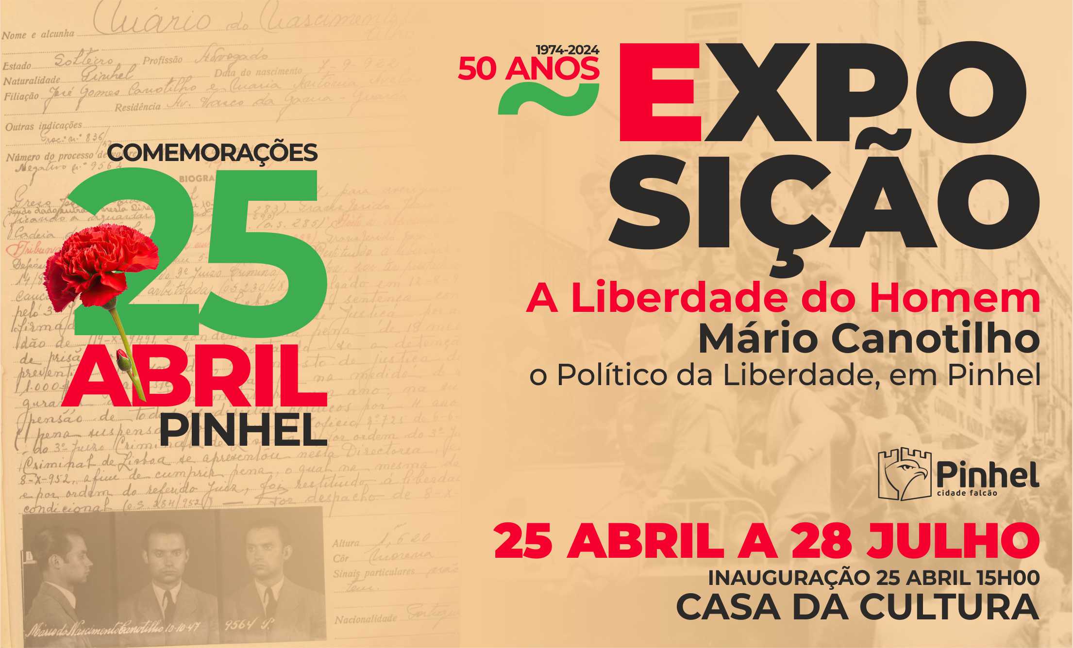 Capa do Evento Exposição “A Liberdade do Homem – Mário Canotilho, o Político da Liberdade, em Pinhel”