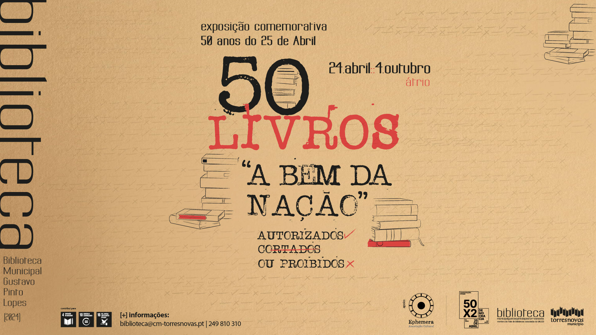 Capa do Evento Exposição // 50 livros “a bem da nação” autorizados, cortados ou proibidos 