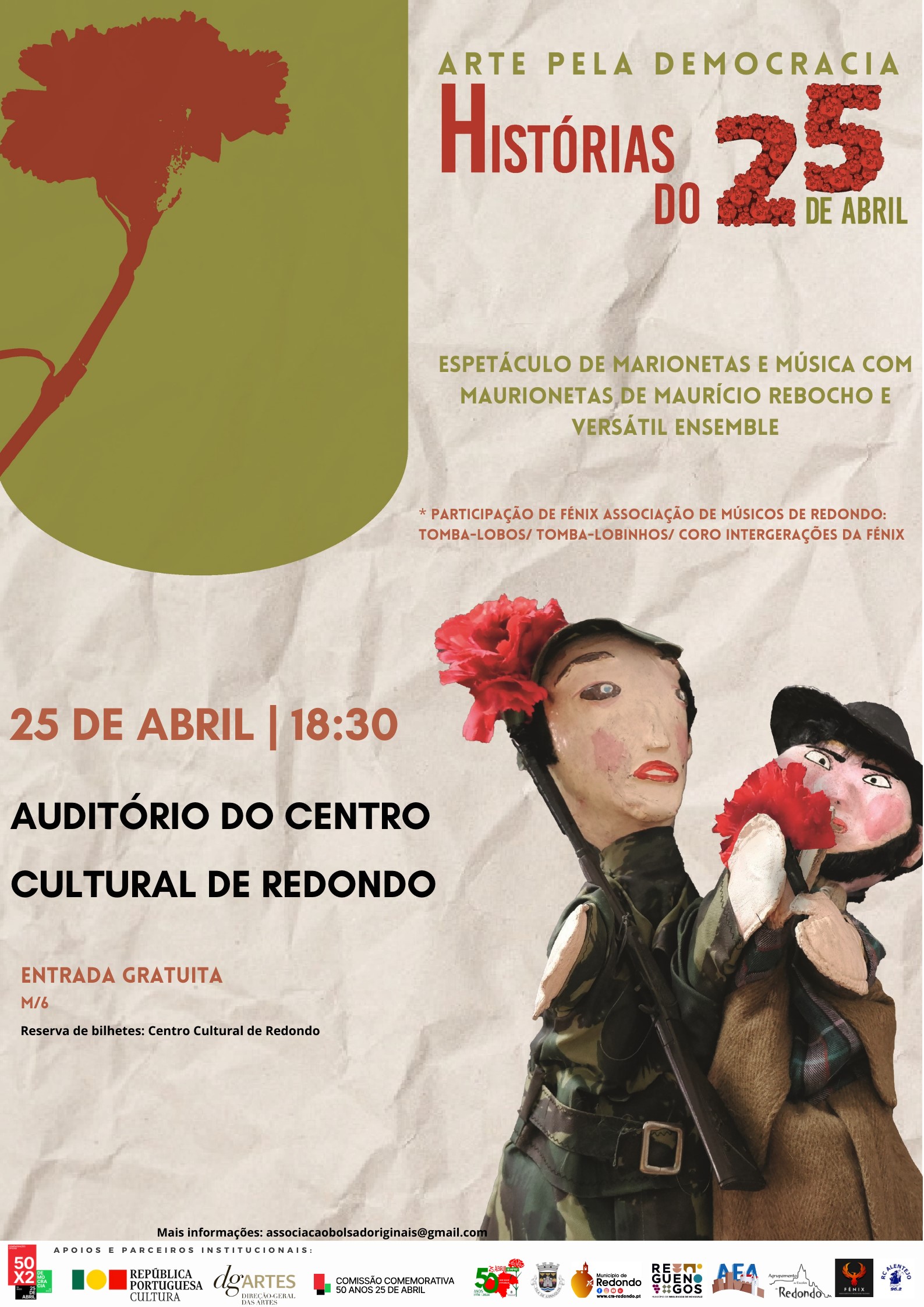 Capa do Evento Arte Pela Democracia - Histórias do 25 de Abril