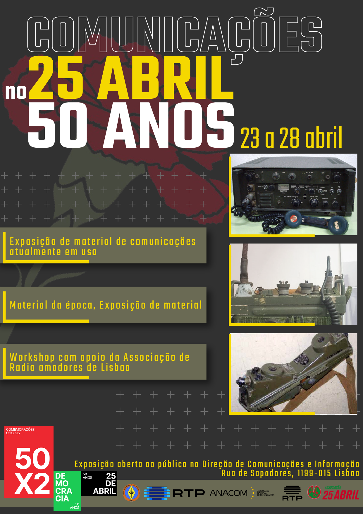 Capa do Evento Comunicações no 25 Abril  5o anos 