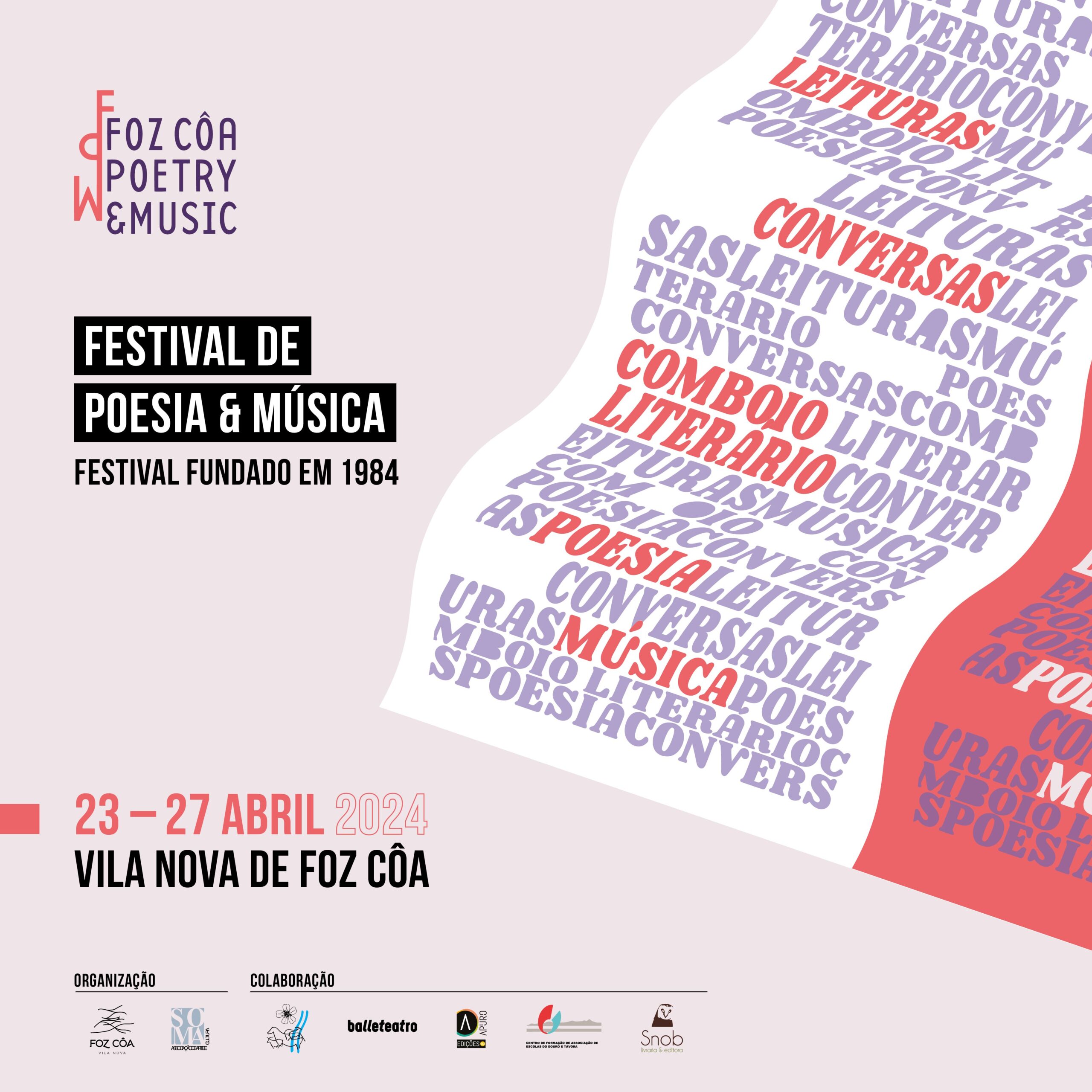 Capa Oficial do Evento Festival de Poesia e Música de Foz Côa