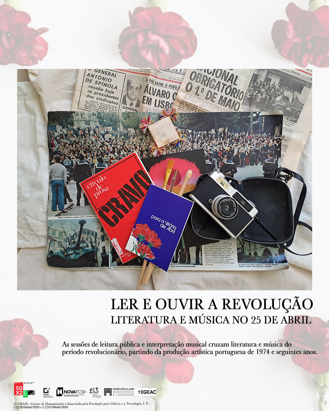Capa do Evento Ler e ouvir a Revolução: literatura e música no 25 de Abril: sessão 1