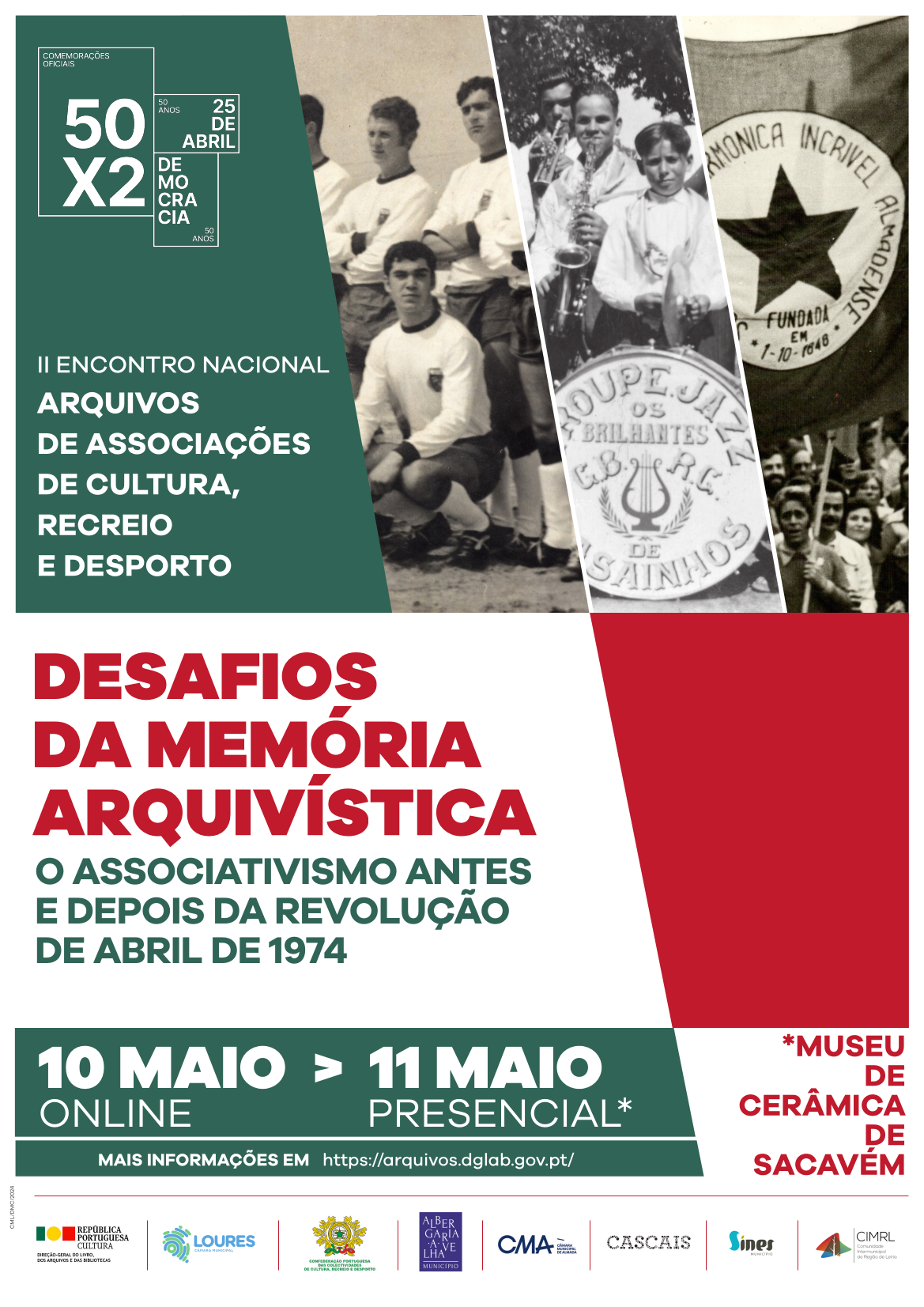 Capa do Evento II Encontro Nacional de Arquivos de Associações de Cultura, Recreio e Desporto: Desafios da memória arquivística