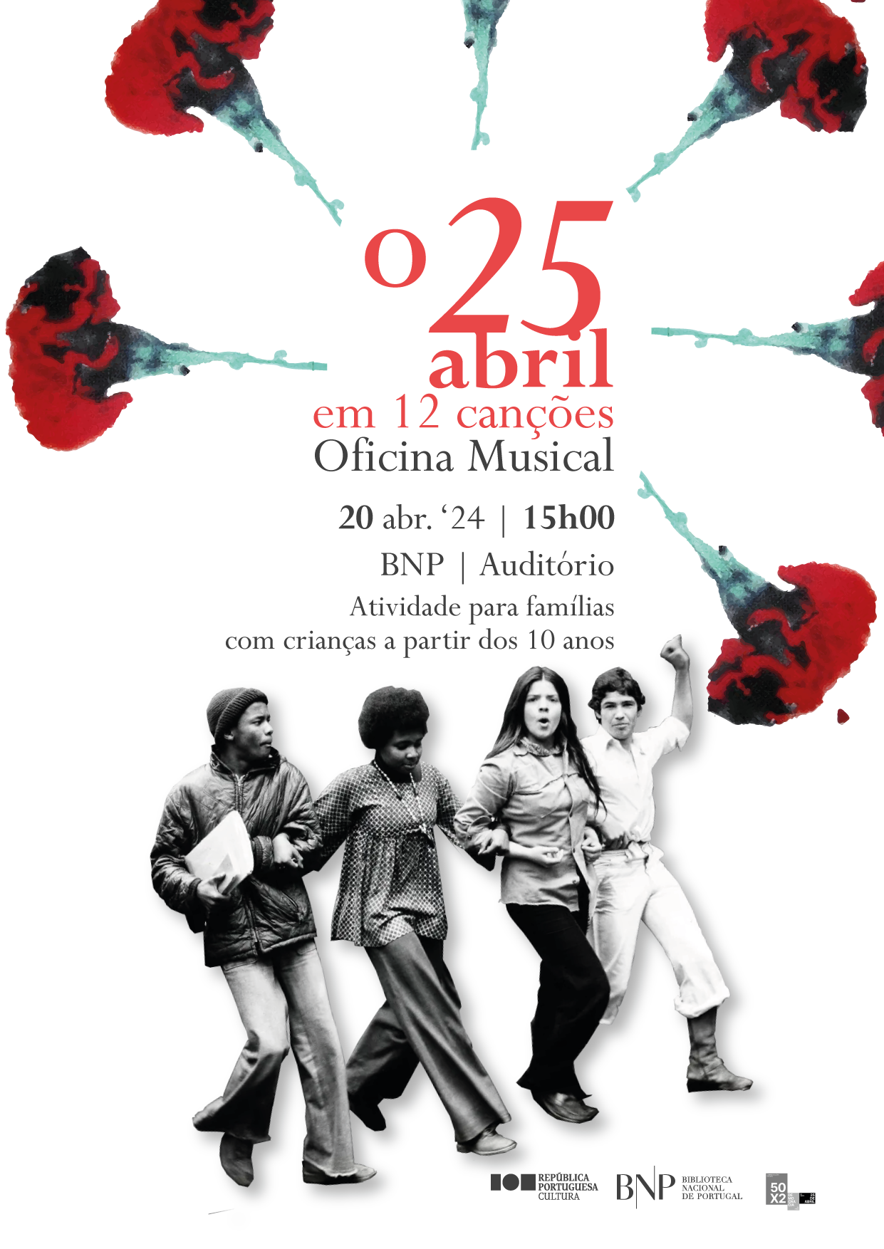 Capa Oficial do Evento O 25 de Abril em 12 canções