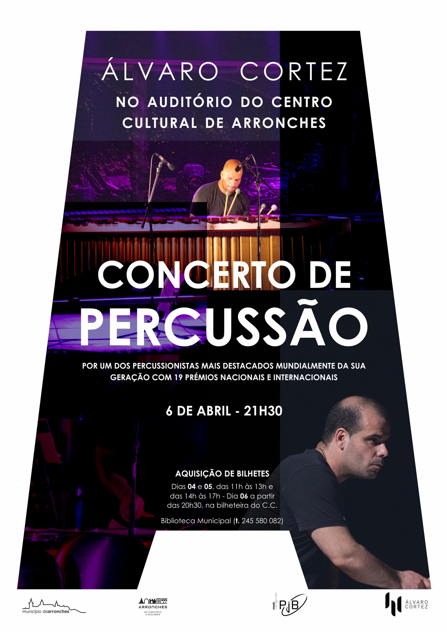 Capa do Evento Concerto de Percussão com Álvaro Cortez