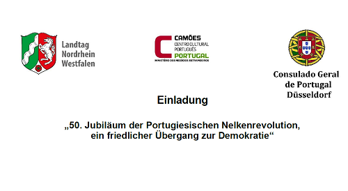 Capa do Evento Düsseldorf: 50.º aniversário da Revolução dos Cravos em Portugal, uma transição pacífica para a democracia