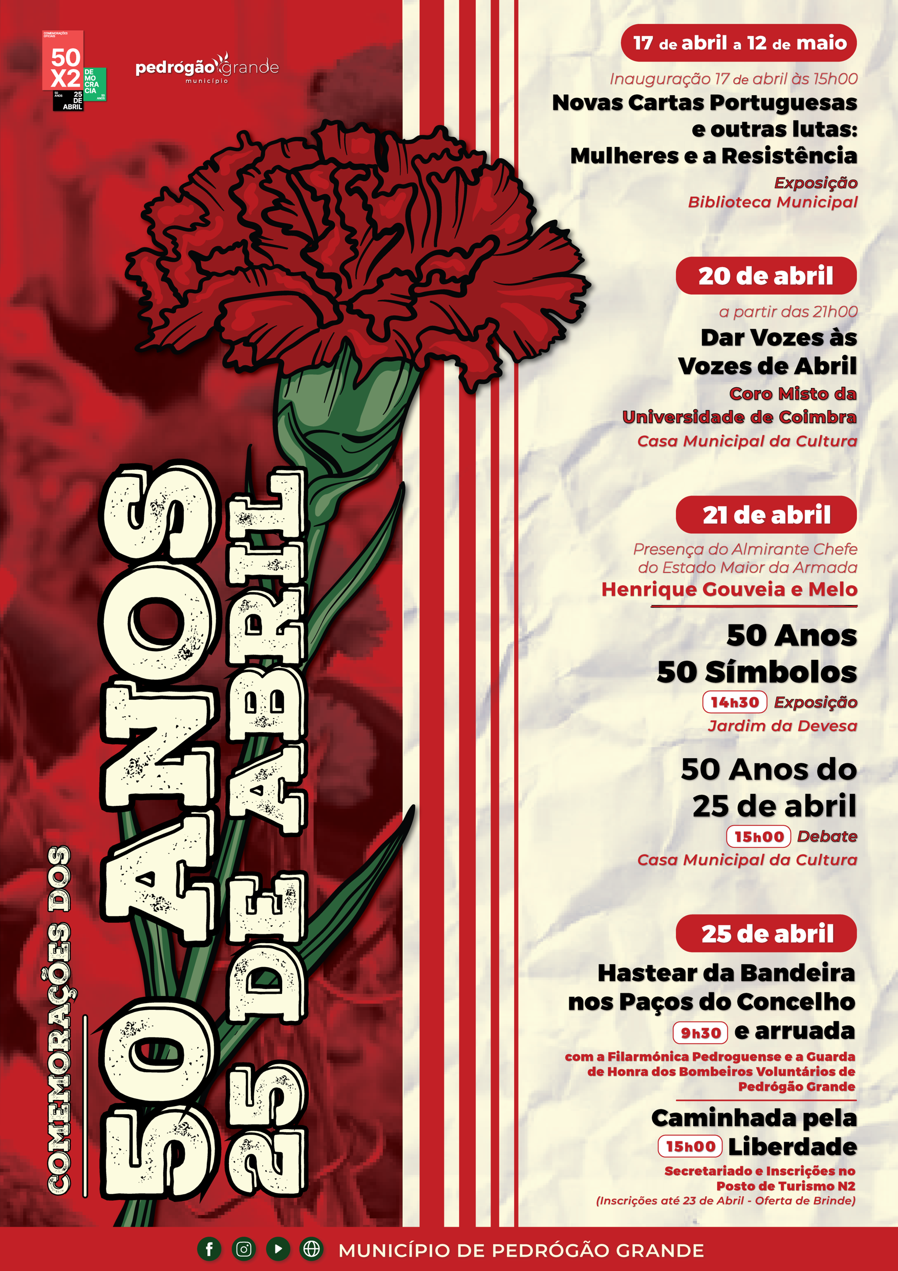 Capa do Evento 50 anos do 25 Abril