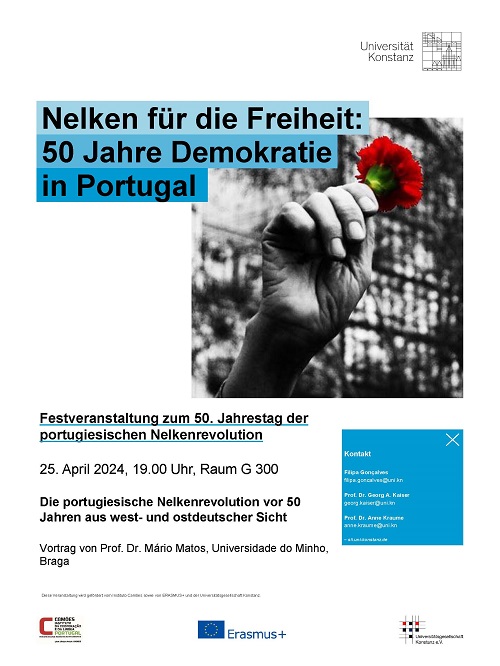 Capa do Evento Konstanz: Evento comemorativo “Cravos para a liberdade. 50 anos de democracia em Portugal”