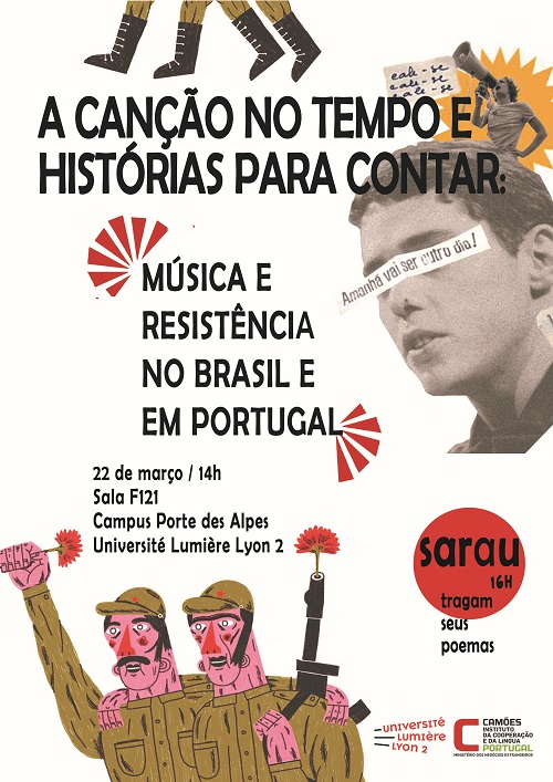 Capa do Evento Lyon: Jornada de Estudos “Música e resistência no Brasil e em Portugal”