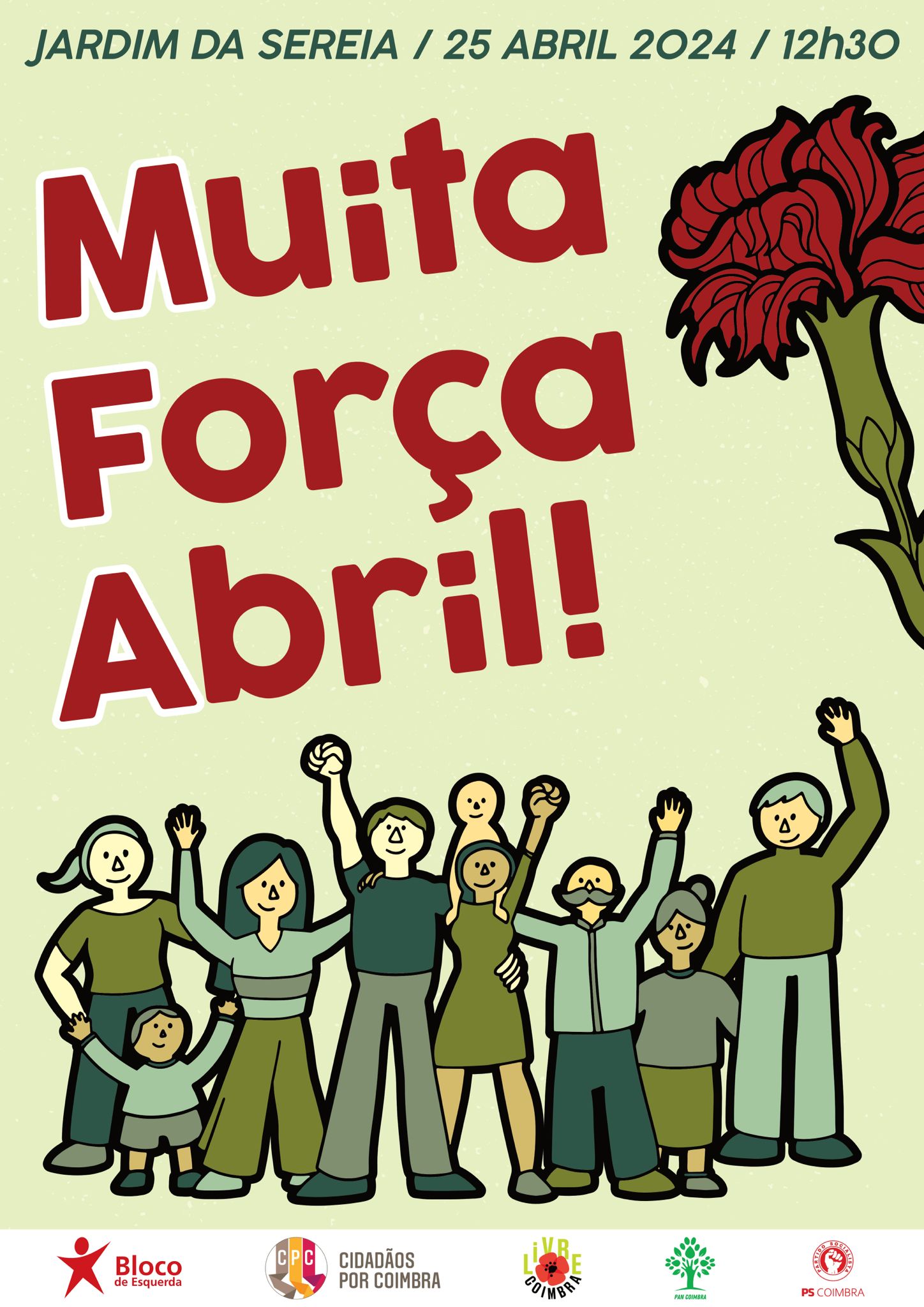 Capa Oficial do Evento MUITA FORÇA ABRIL 2024