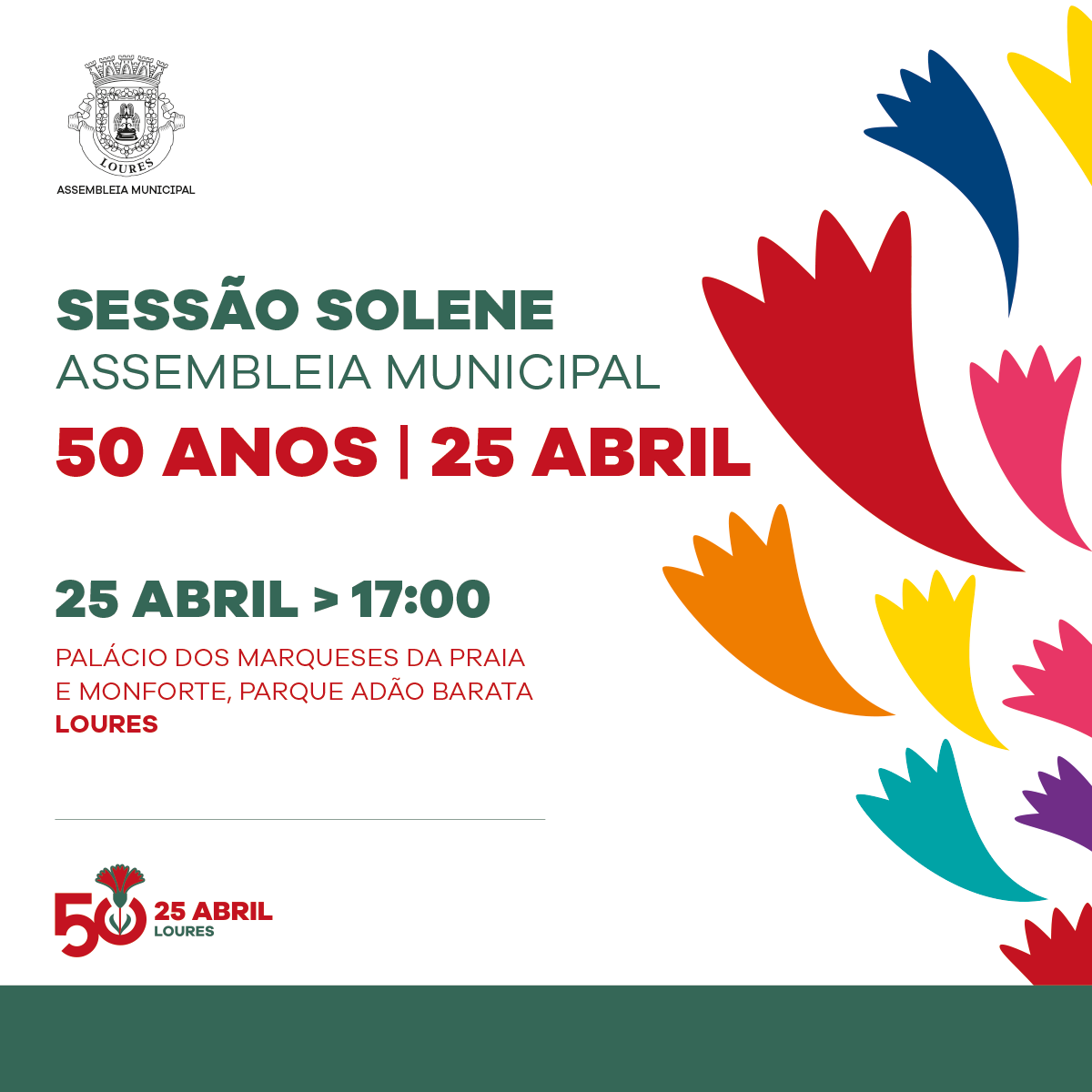 Capa Oficial do Evento Sessão Solene do 50º Aniversário do 25 de Abril