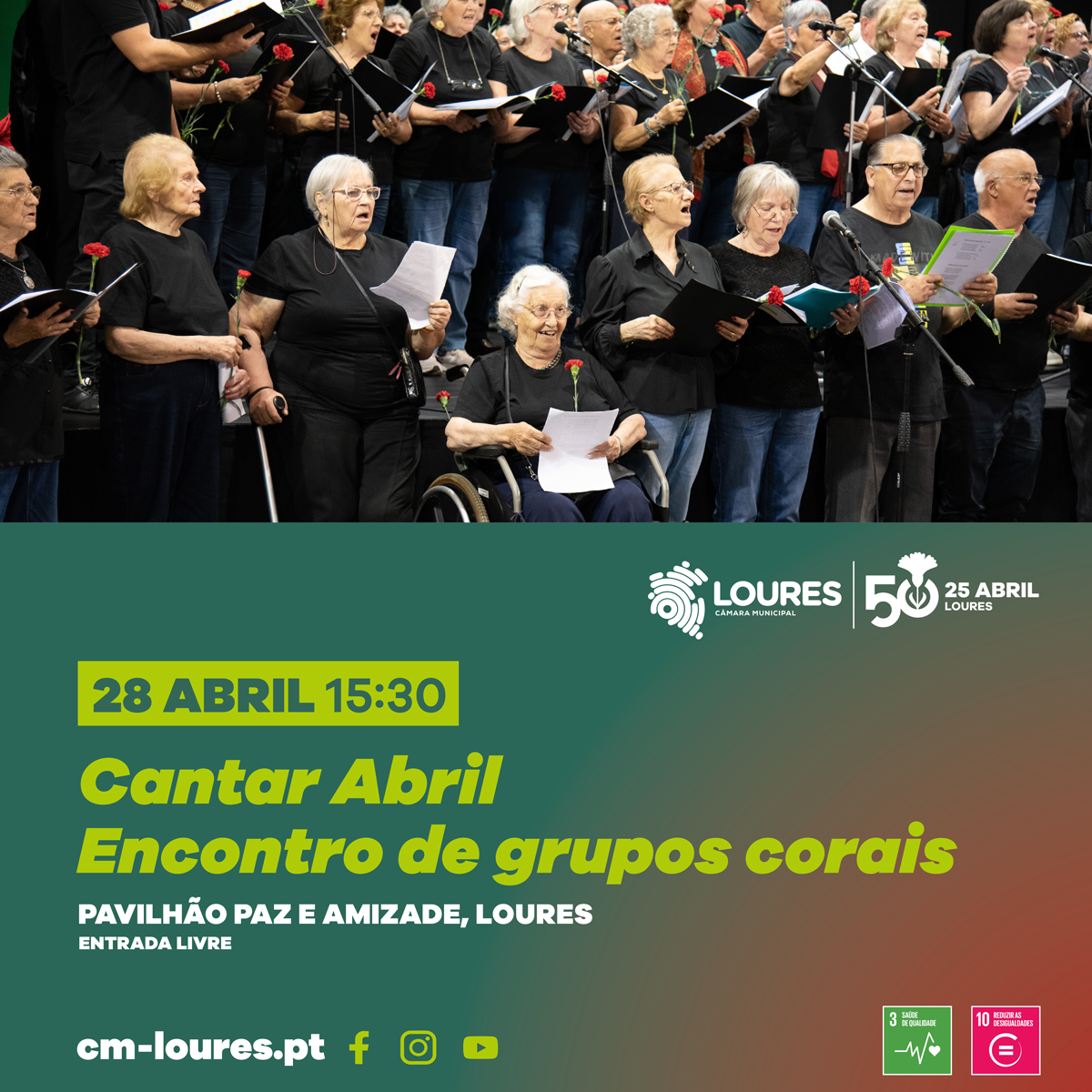 Capa Oficial do Evento Cantar Abril – Encontro de Grupos Corais