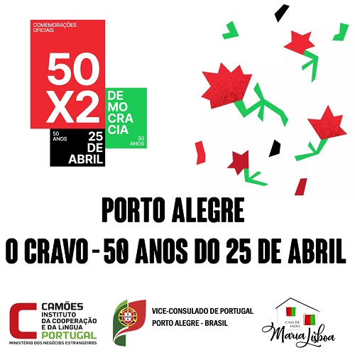 Capa do Evento Porto Alegre: “O Cravo – 50 anos do 25 de abril”