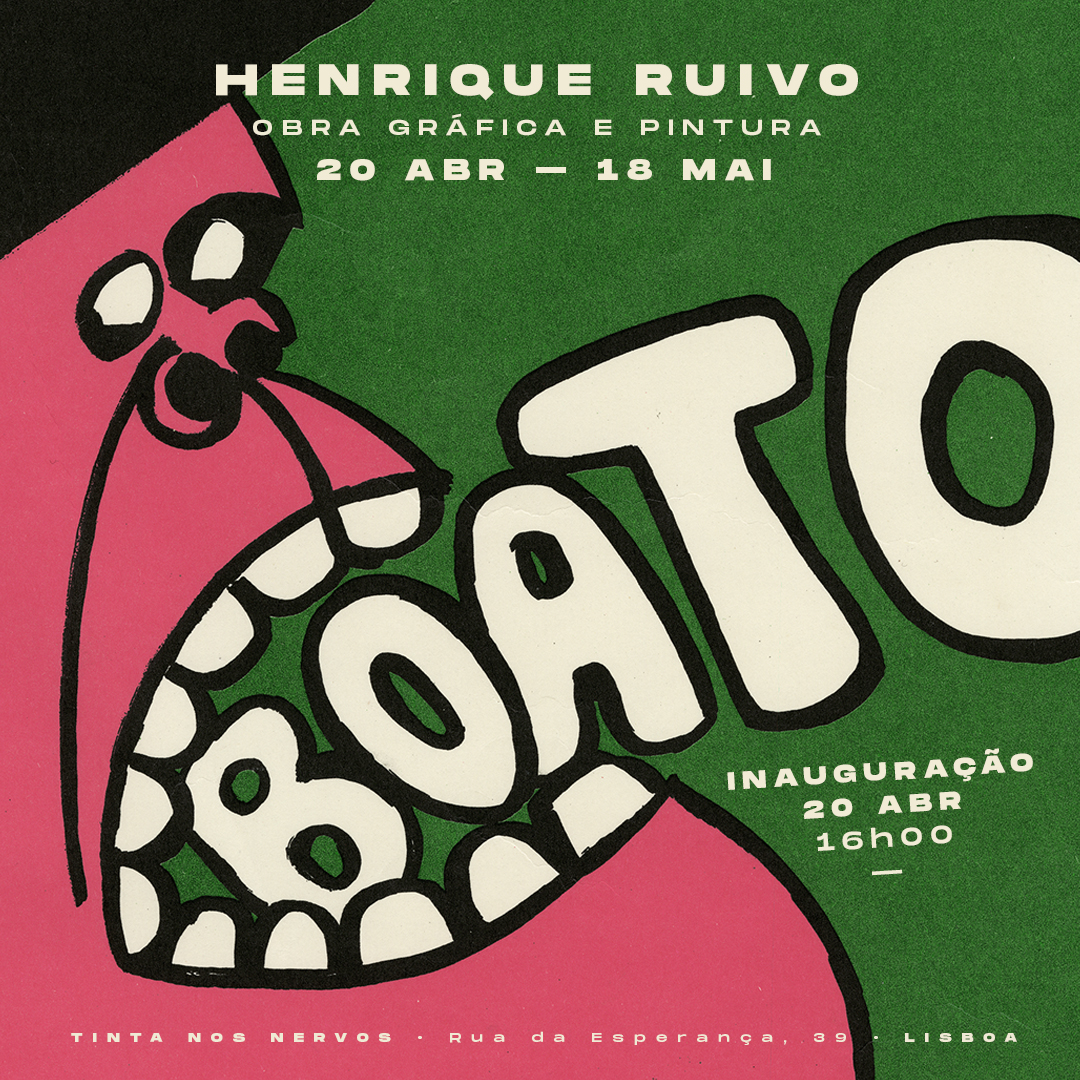Capa do Evento Boato - Henrique Ruivo. Obra gráfica e pintura