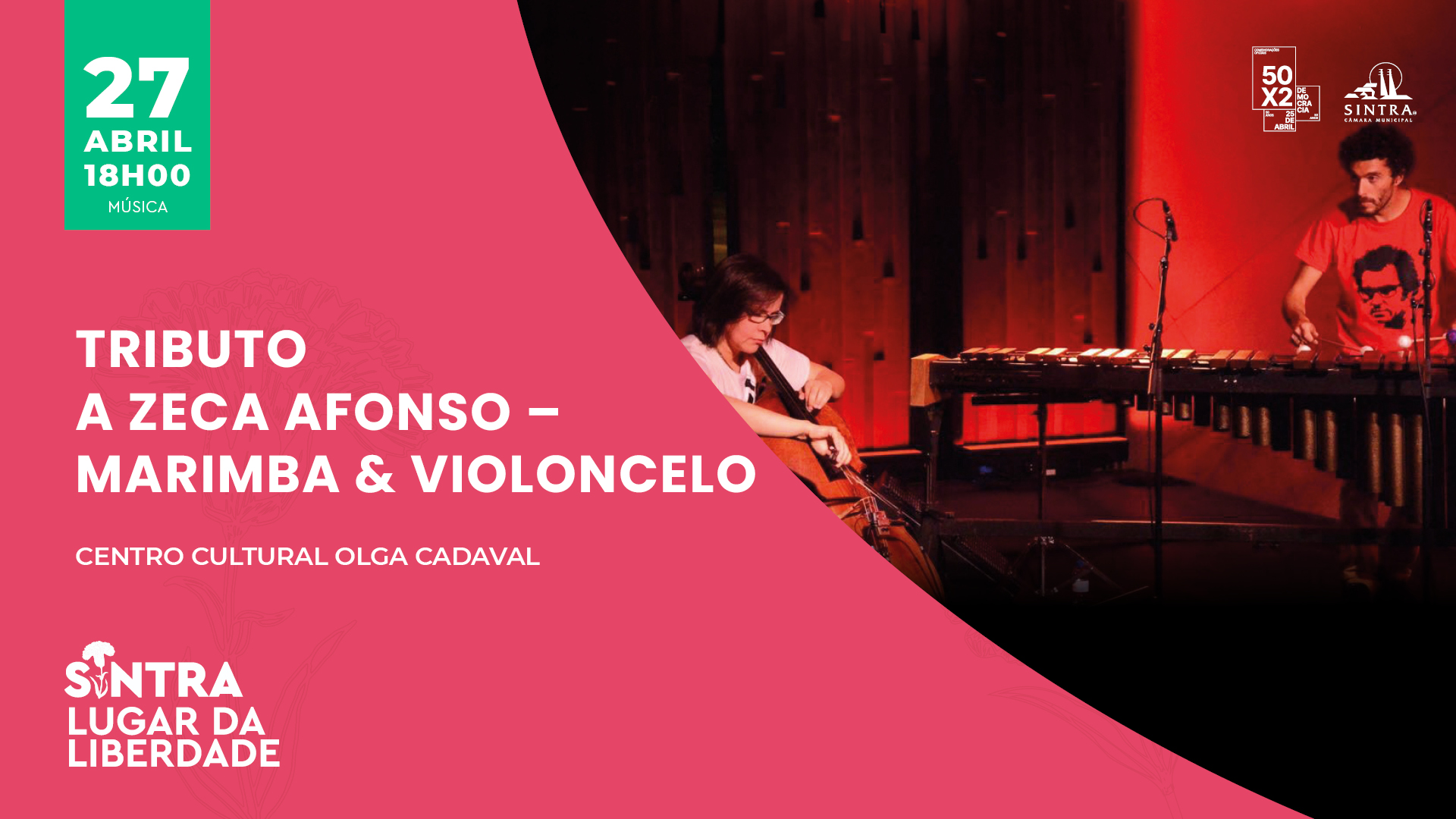 Capa do Evento “Tributo a Zeca Afonso”  – Marimba & Violoncelo